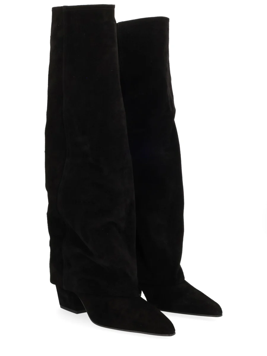 PARIS TEXAS Pointed Suede Boots - Image 4