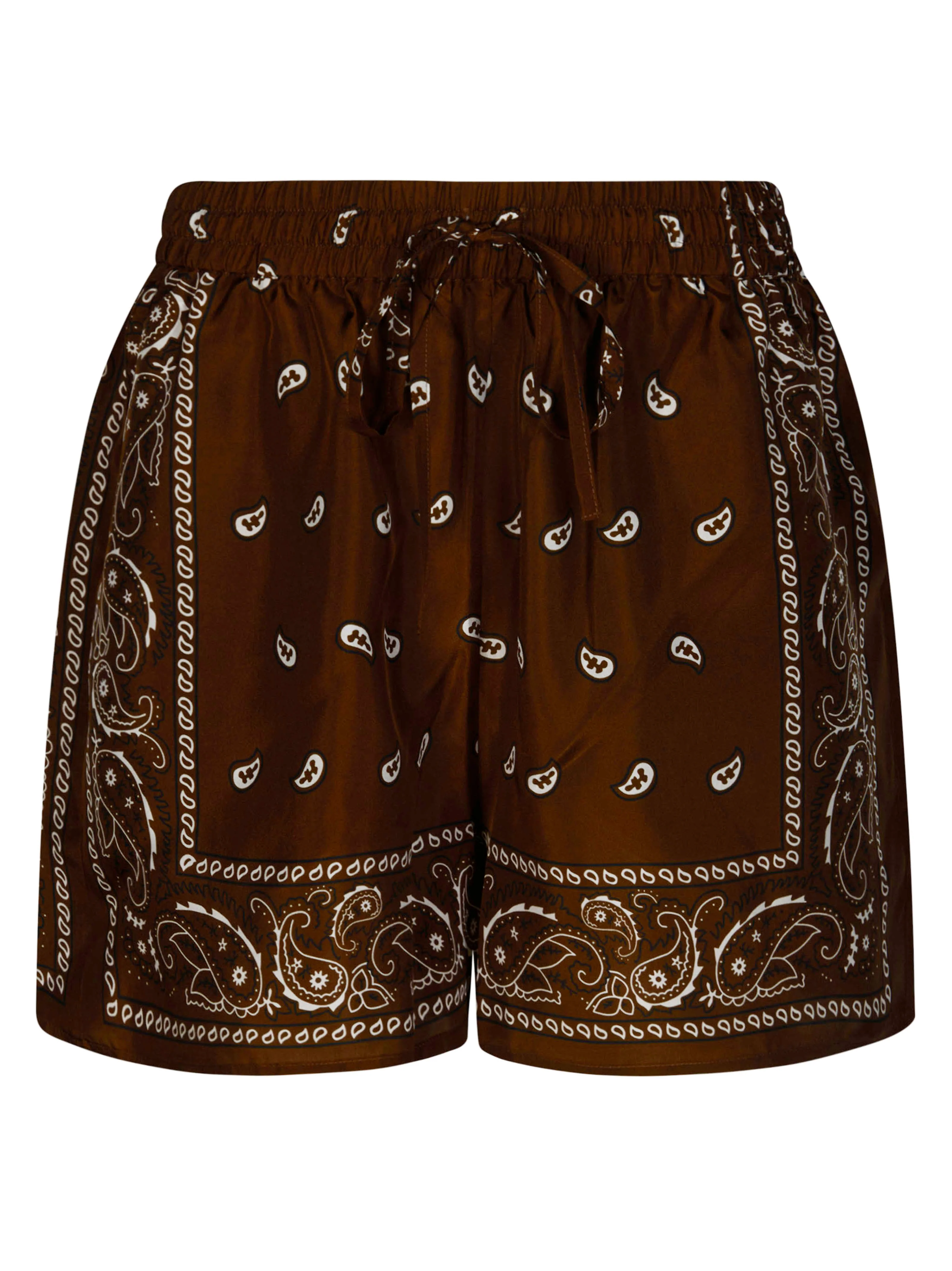 Parosh Paisley Print Drawstring Shorts