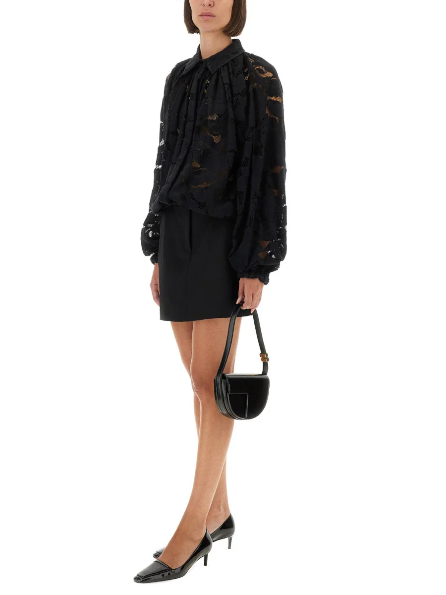 PATOU Balloon-sleeve Lace Blouse - Image 2