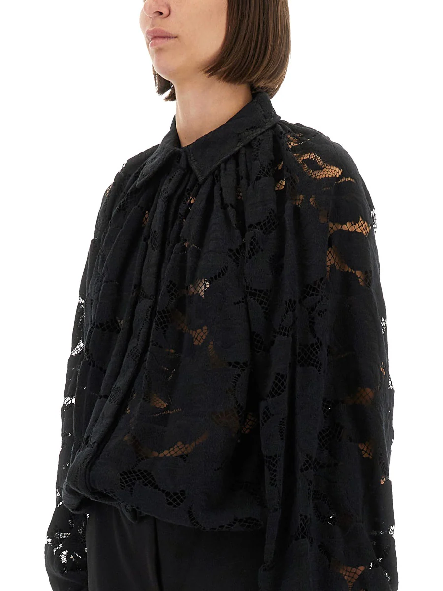 PATOU Balloon-sleeve Lace Blouse - Image 4