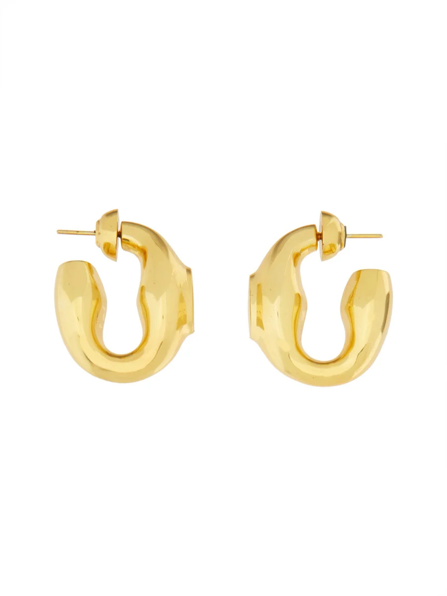 PATOU Signet Earrings in Brass - Image 3