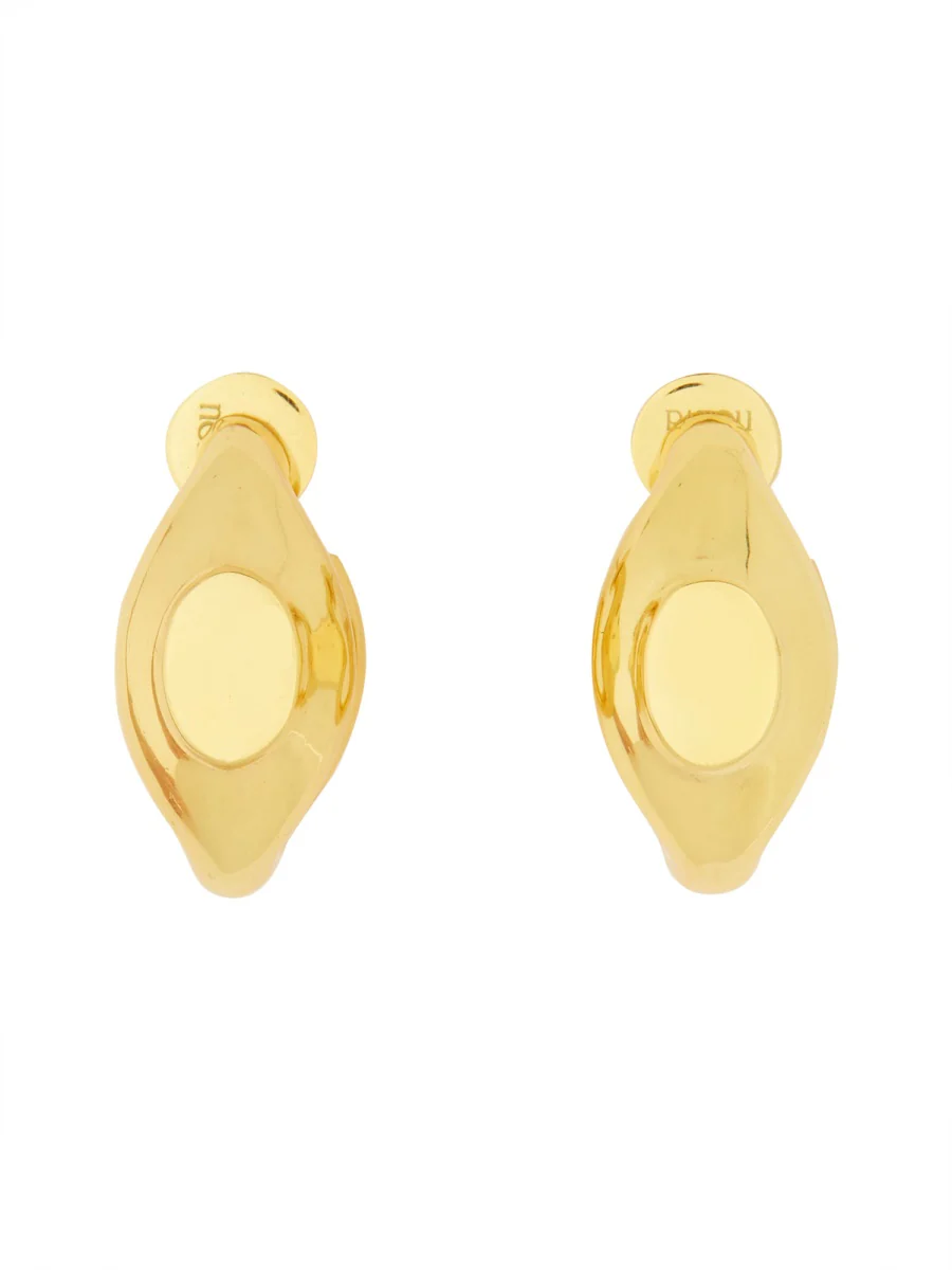 PATOU Signet Earrings in Brass - Image 4