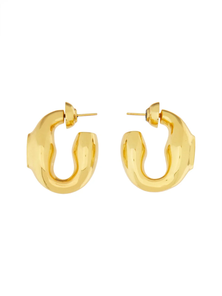 PATOU Signet Earrings in Brass - Image 5
