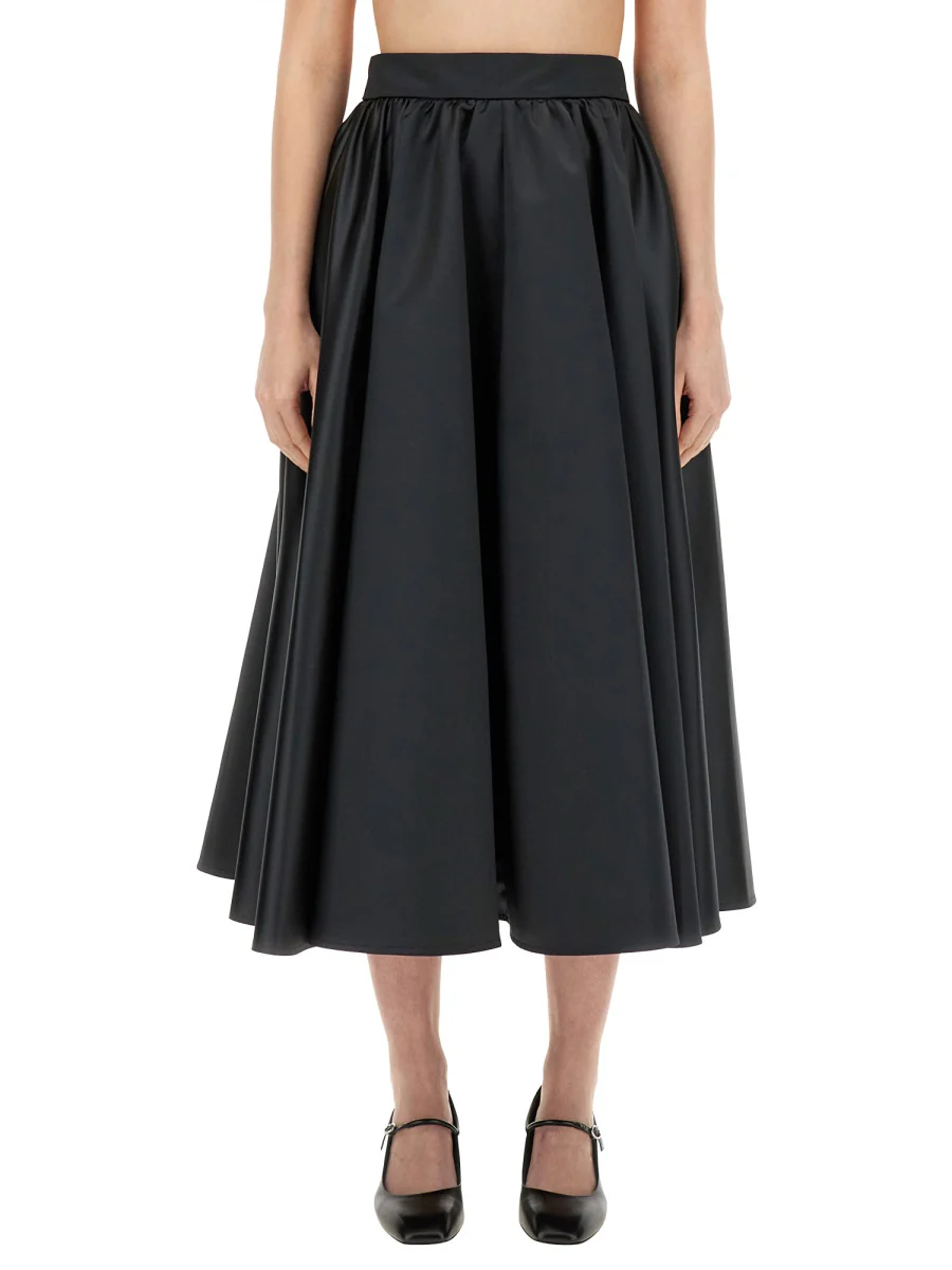 PATOU Volume Satin Midi Skirt