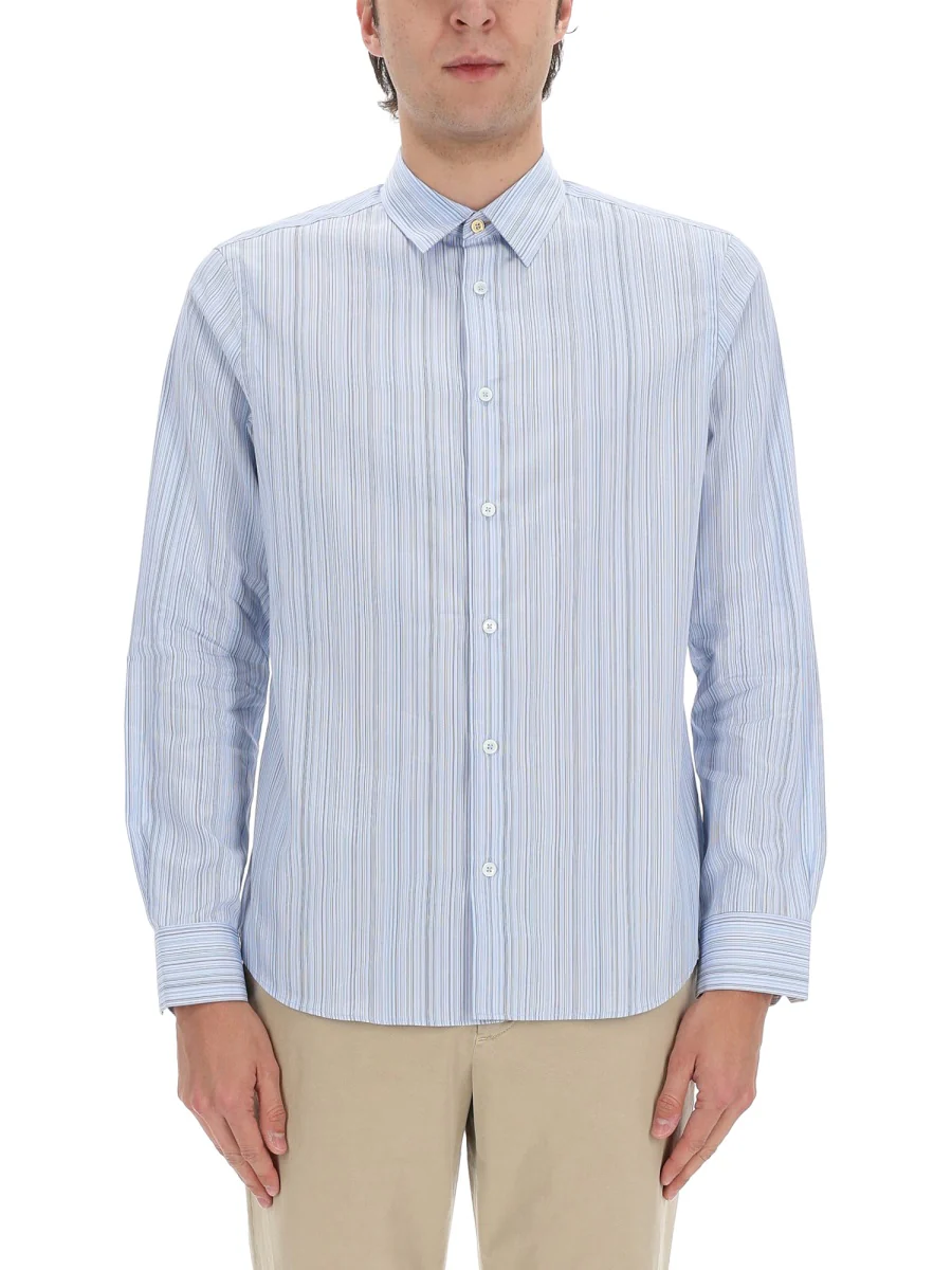 PAUL SMITH Slim-Fit 'Signature Stripe' Cotton Shirt - Image 3
