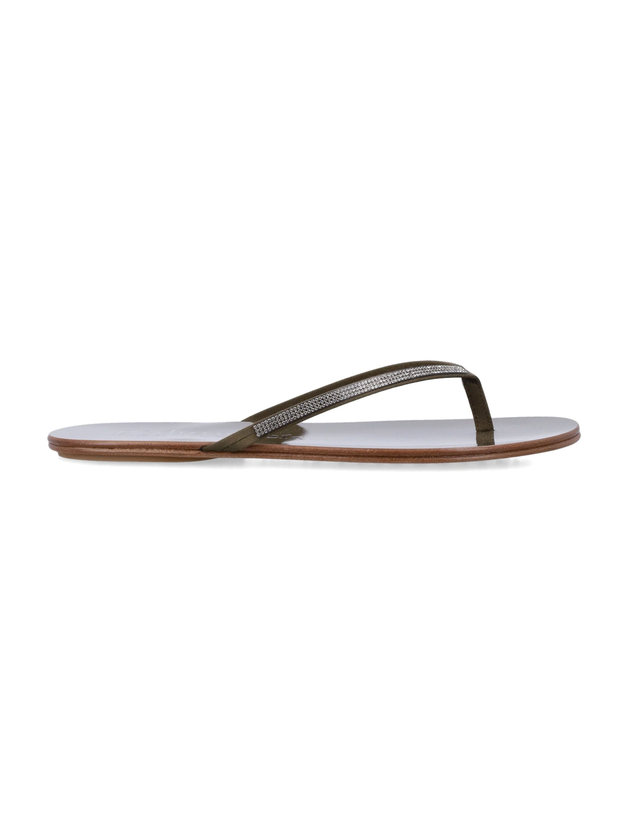 Pedro Garcia Satin Embellished Flat Sandals