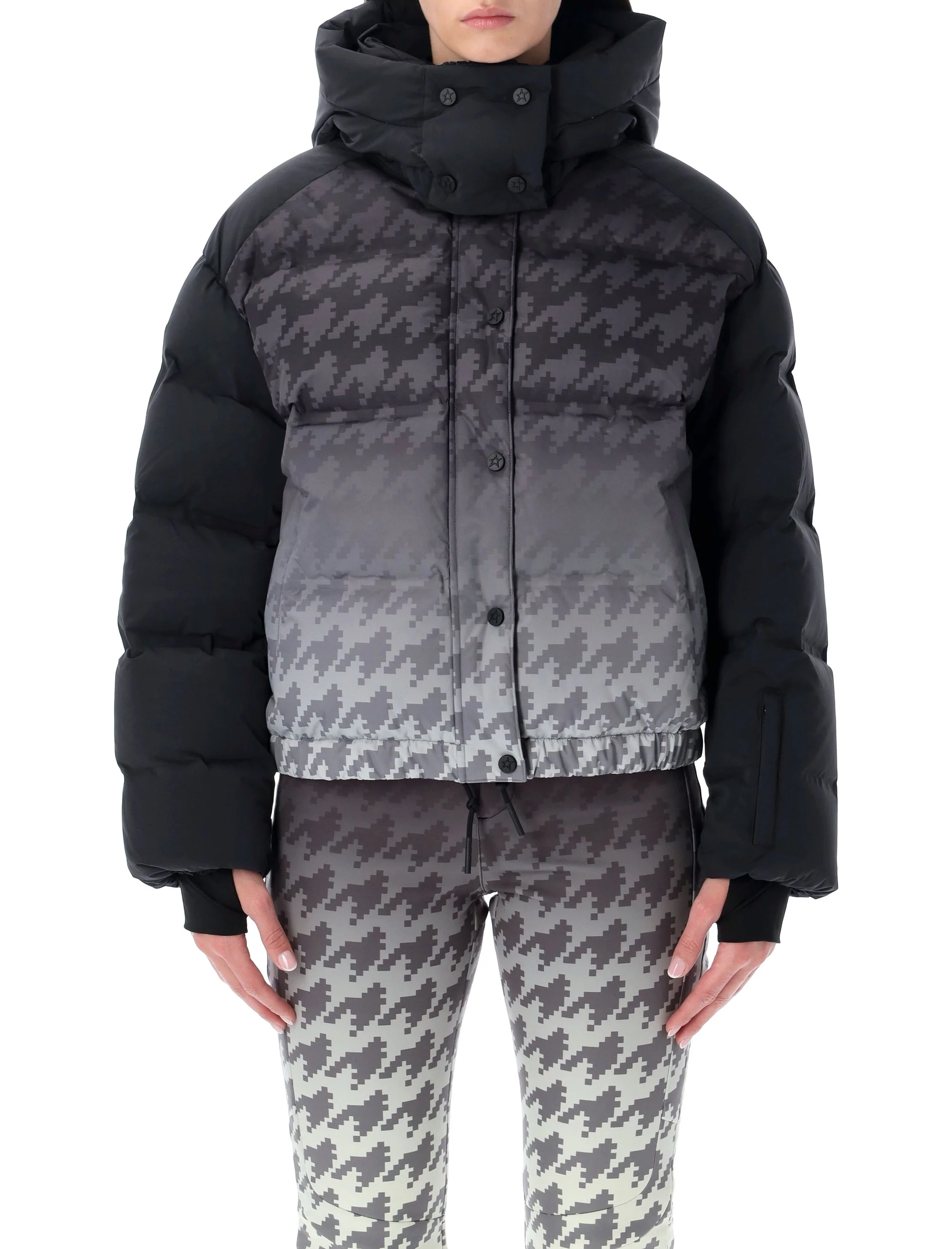 Perfect Moment Gradient Houndstooth Puffer Jacket for Women - Size S