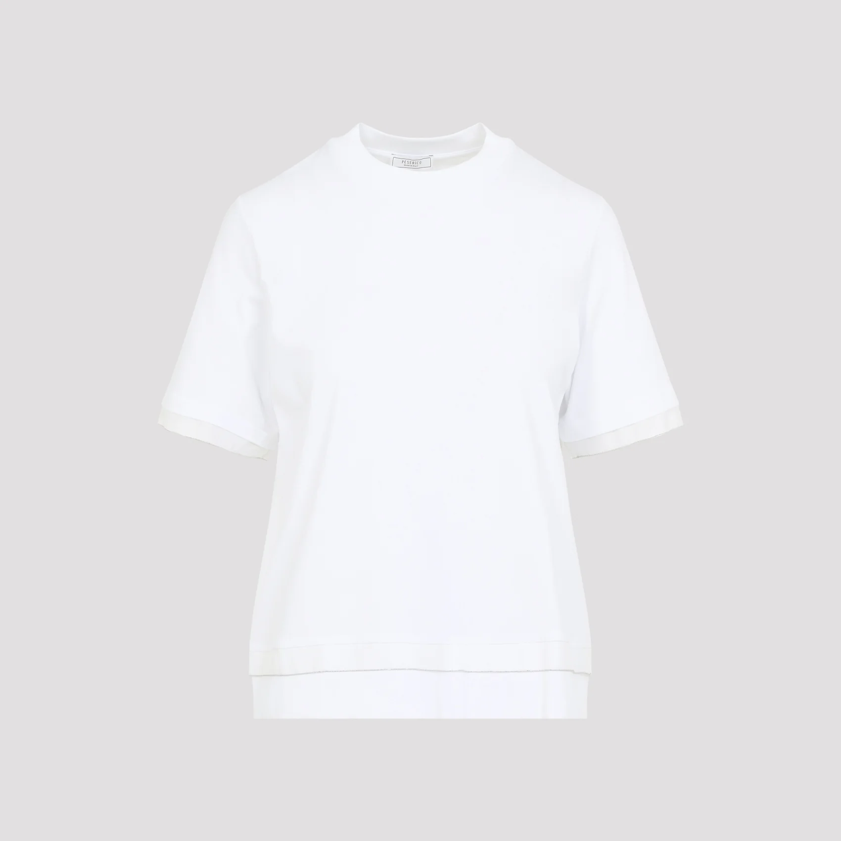 Peserico Cotton Jersey and Organza T-shirt
