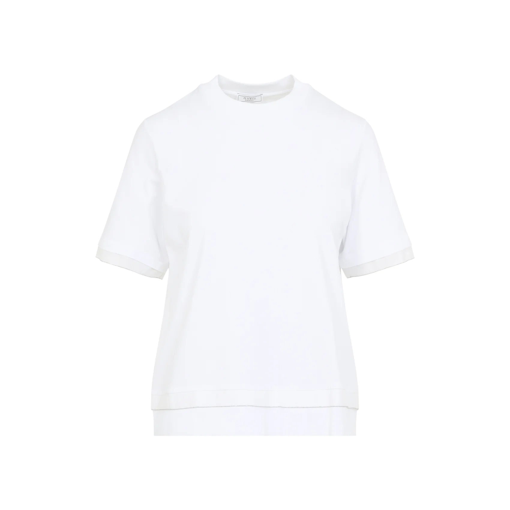 Peserico Cotton Jersey and Organza T-shirt - Image 7