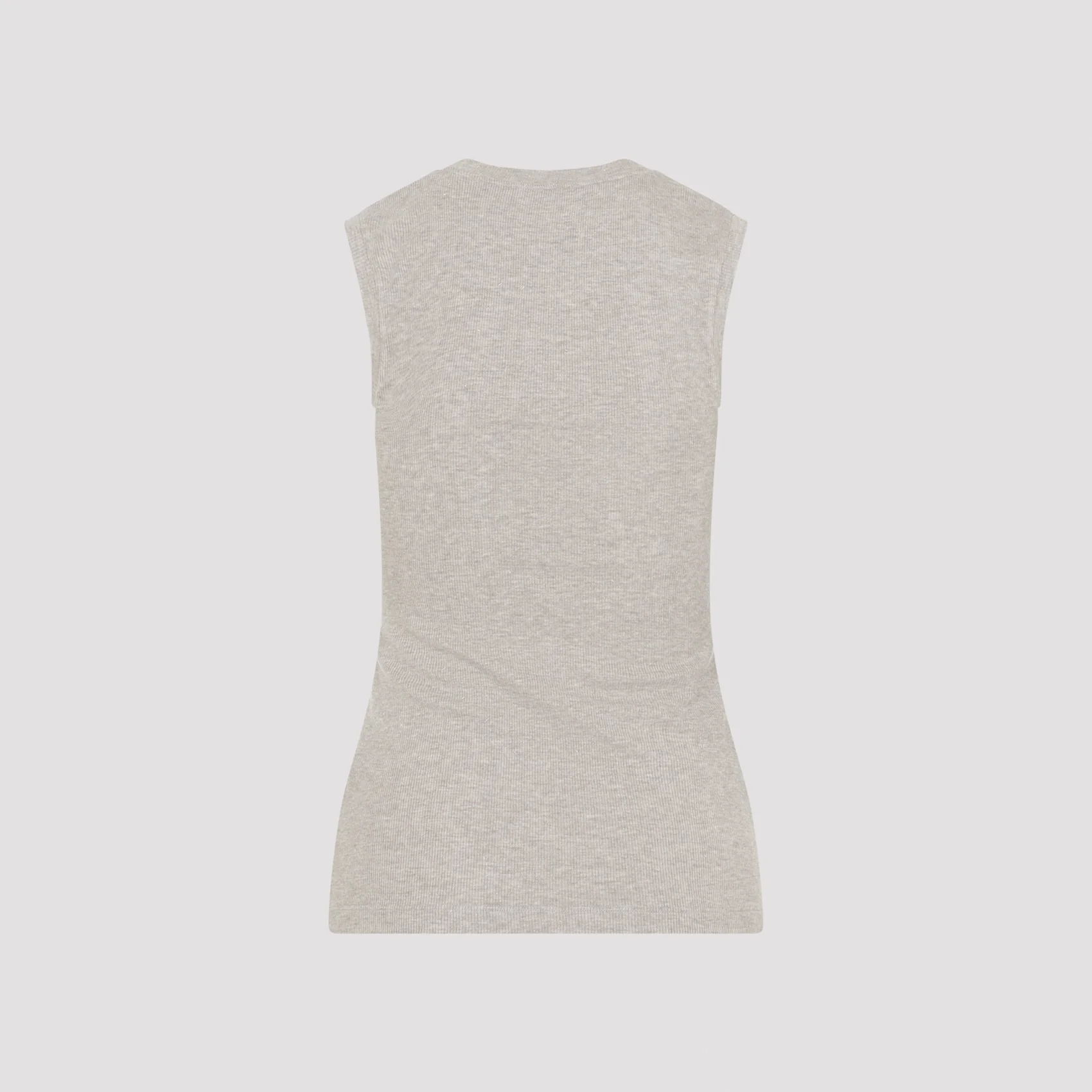 Peserico Micro-Rib Cotton and Lurex T-Shirt - Image 4
