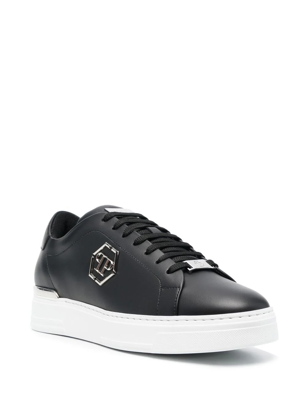 Philipp Plein Leather Lo-Top Sneaker Hexagon - Image 5