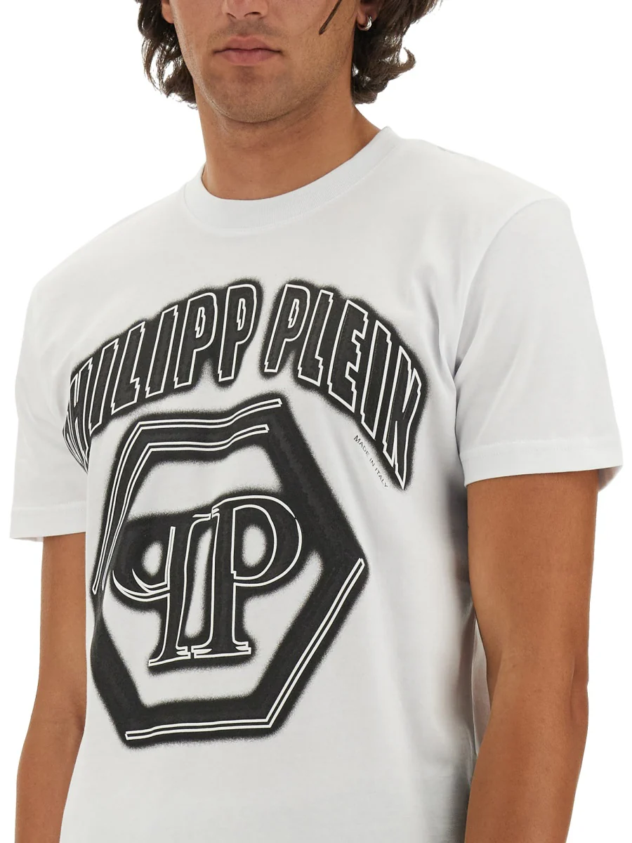 PHILIPP PLEIN Logo Print T-shirt - Image 4