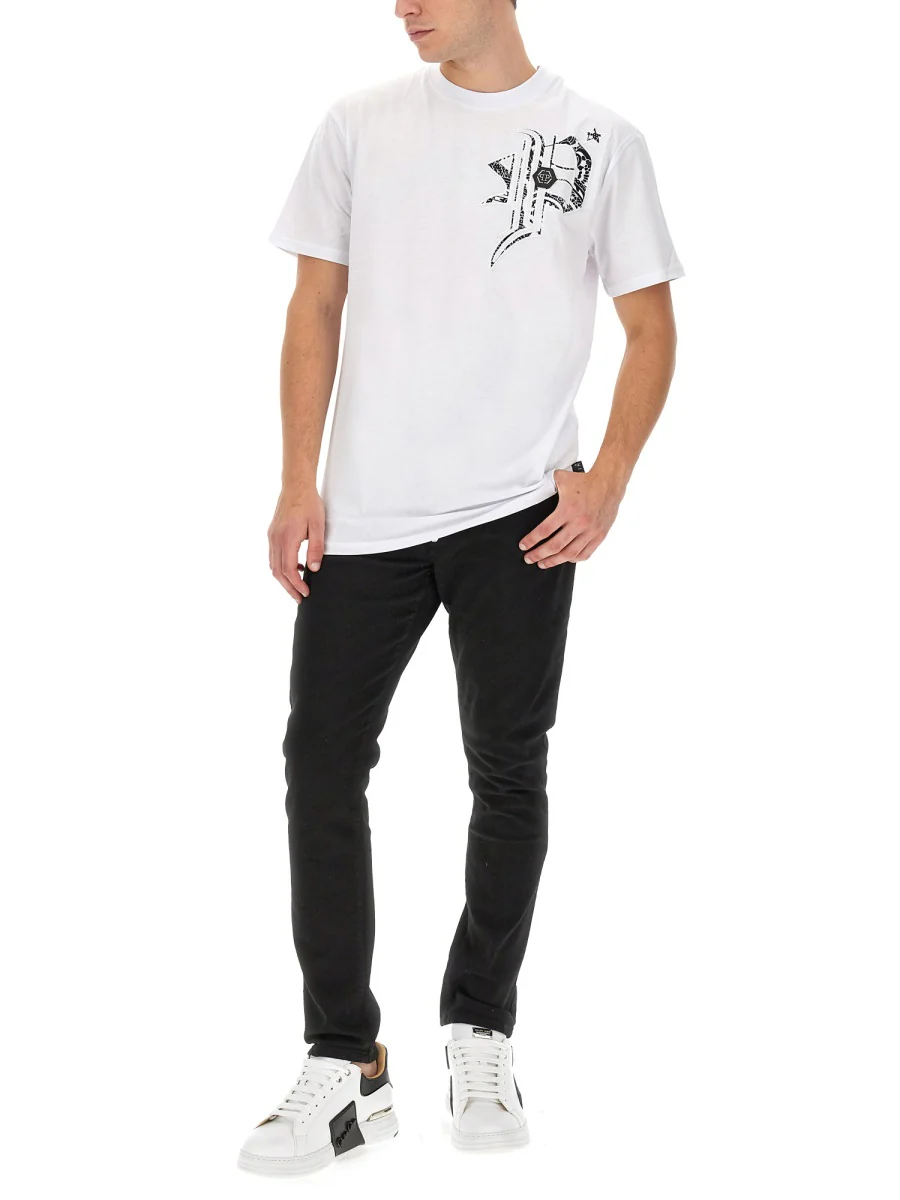PHILIPP PLEIN Logo-Printed Crewneck T-Shirt - Image 2