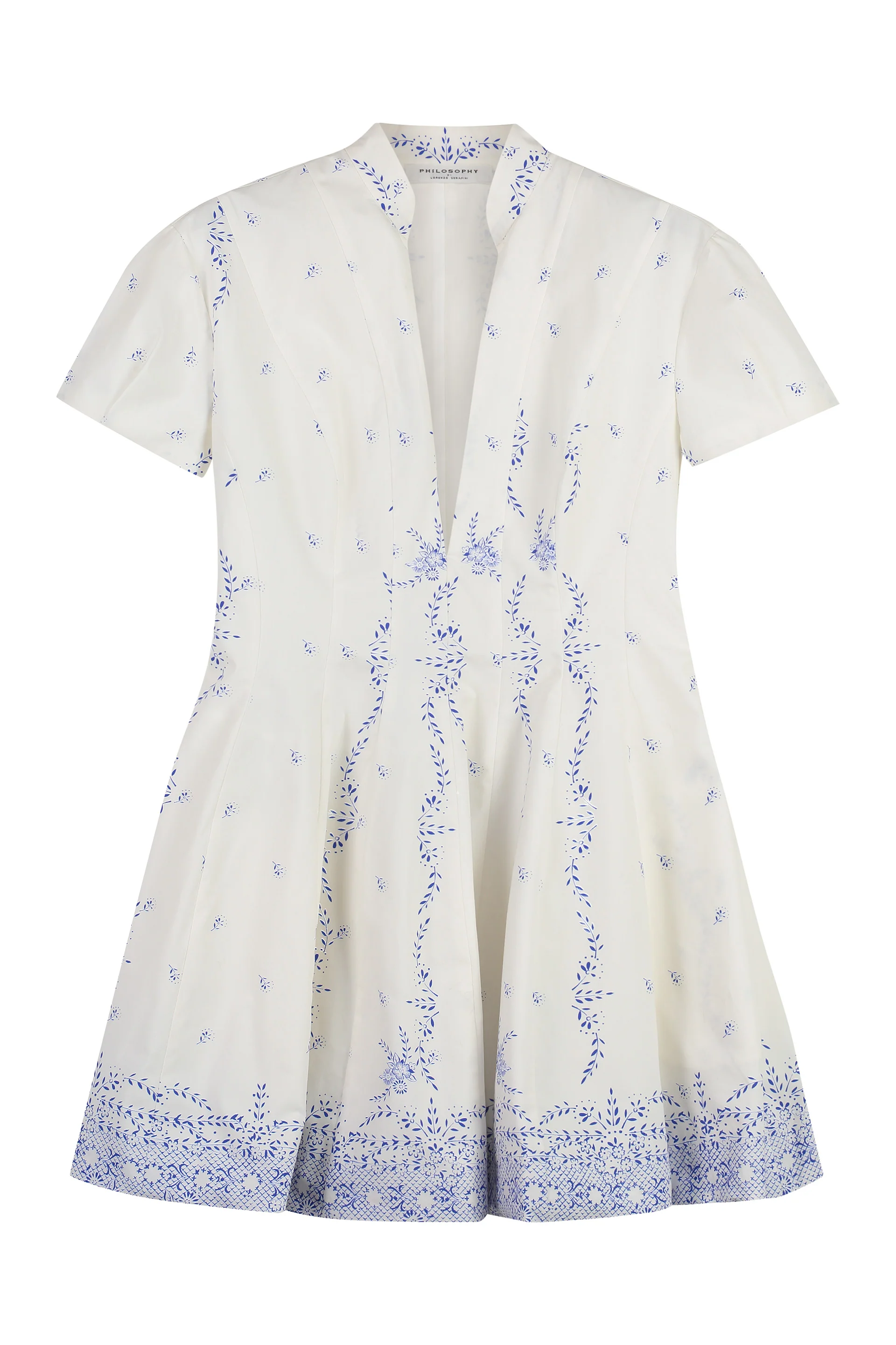 PHILOSOPHY DI LORENZO SERAFINI Floral-print Cotton Dress
