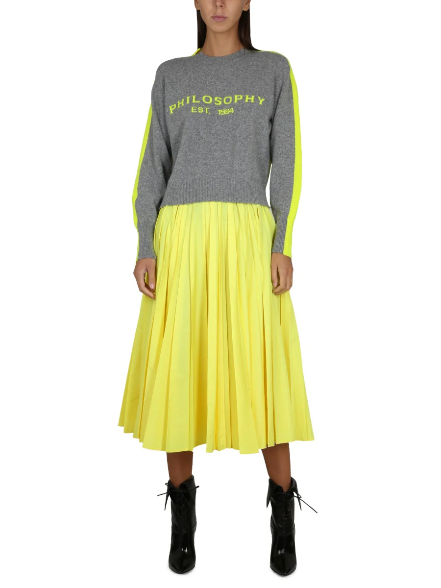 PHILOSOPHY DI LORENZO SERAFINI Taffeta Skirt - Image 2