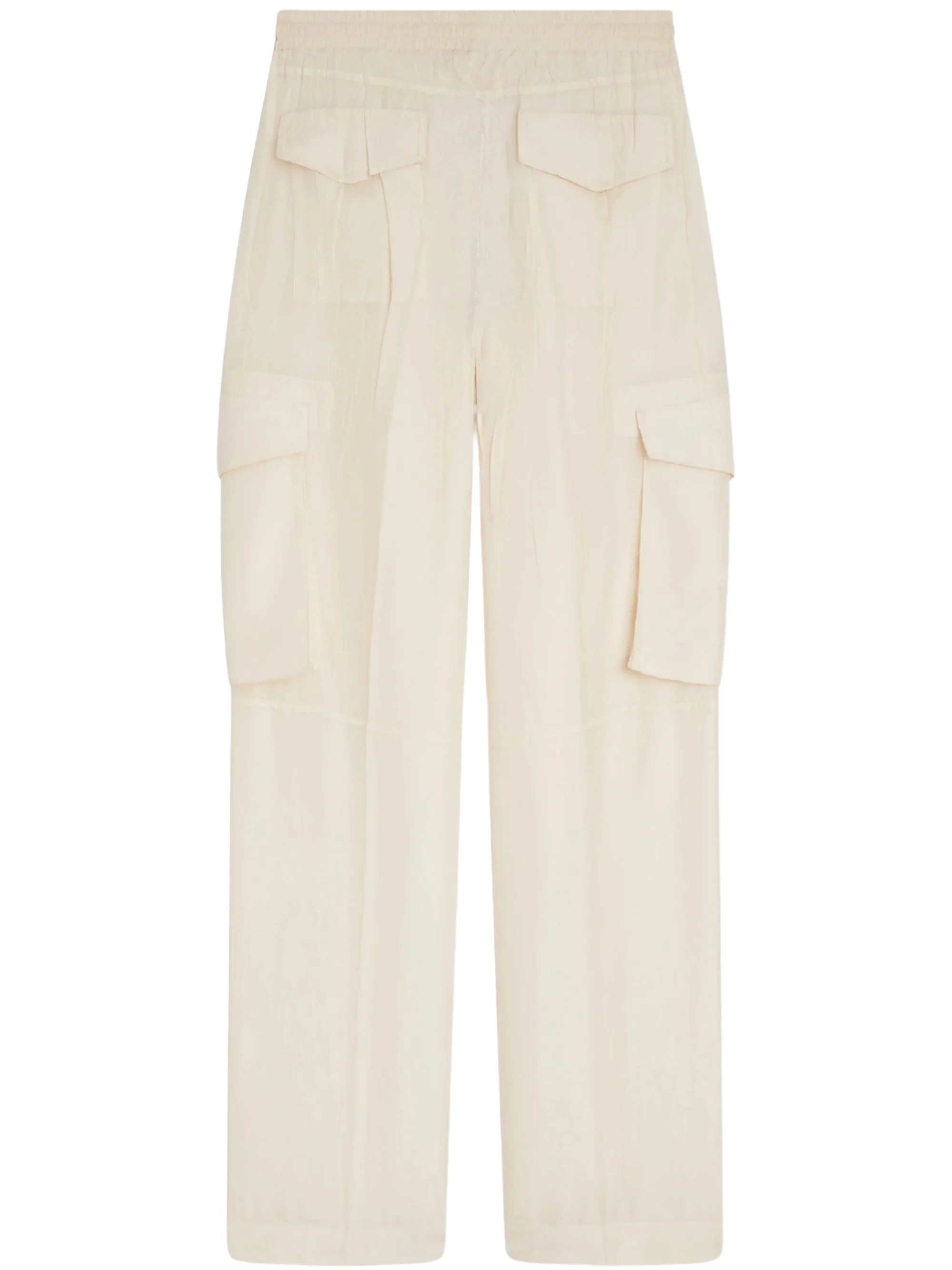 Phoebe Philo Silk Cargo Trousers with Drawstring Waist - Image 2