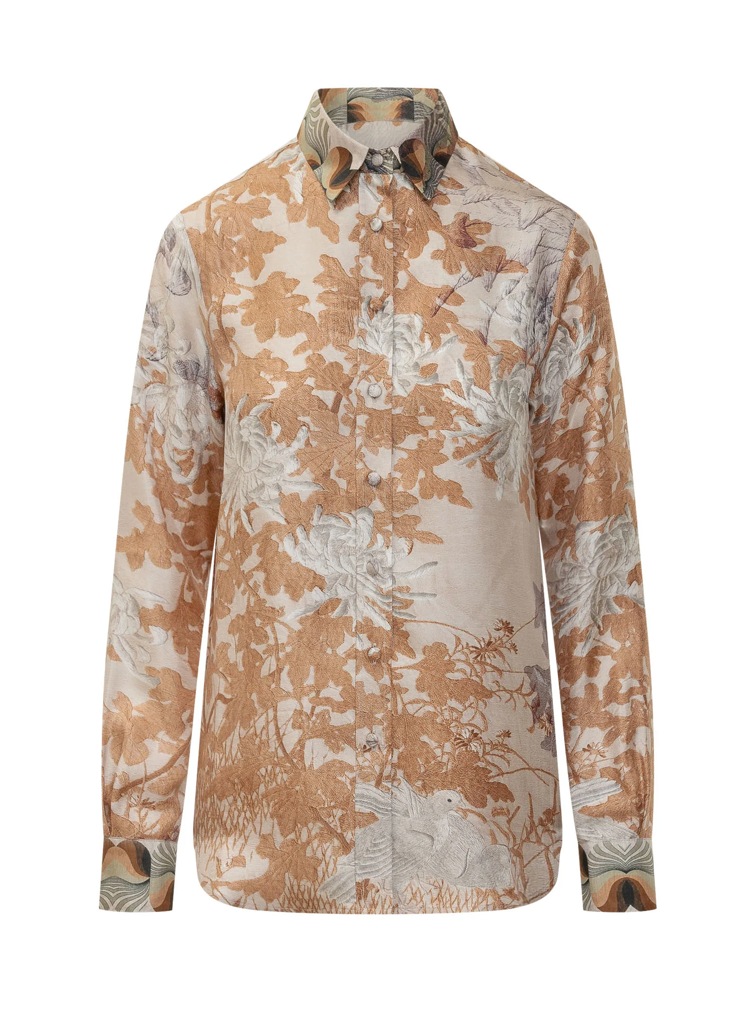 Pierre Louis Mascia Long Sleeve Painterly Print Shirt