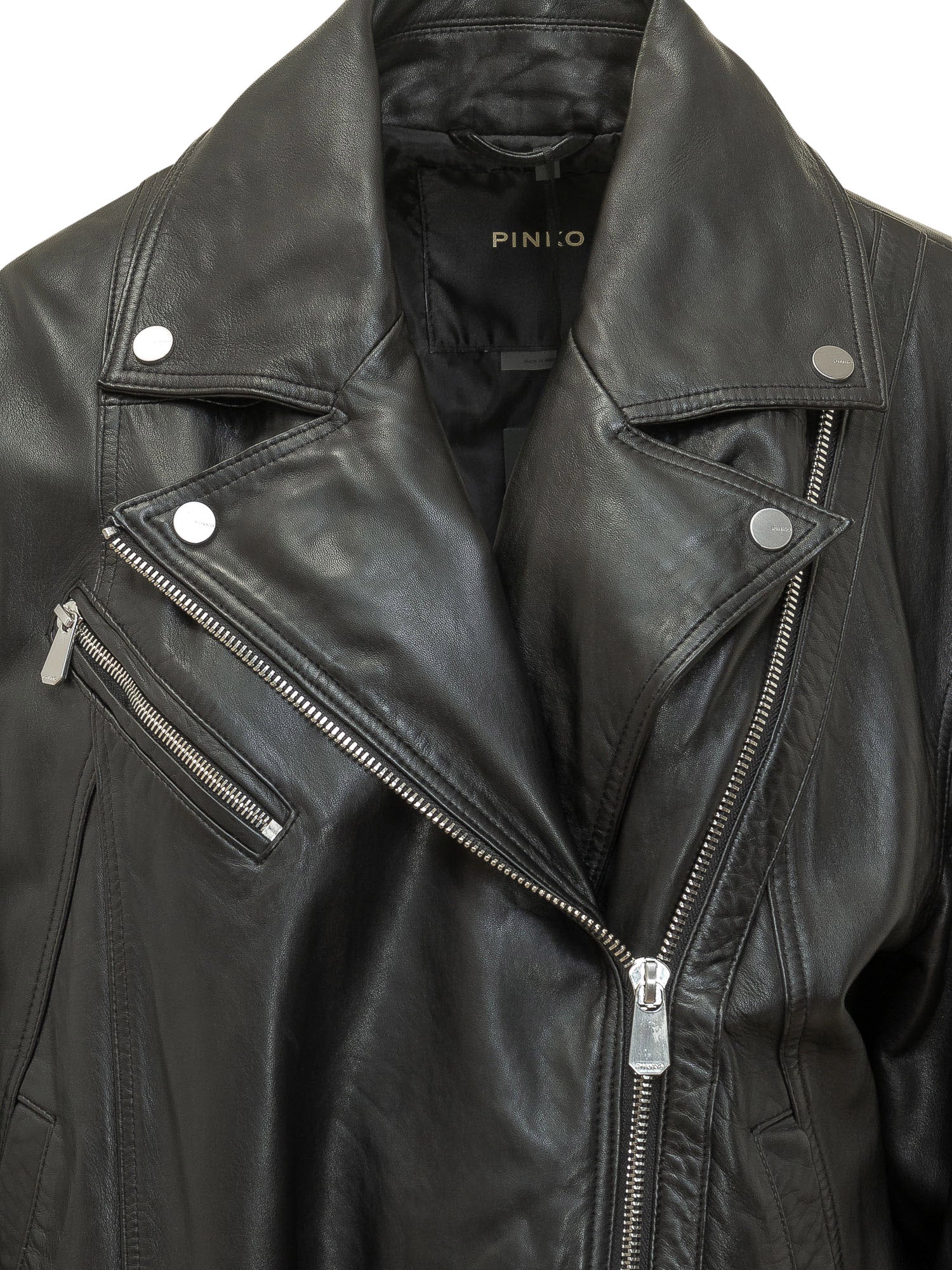 Pinko Biker Jacket with Belt - Image 4