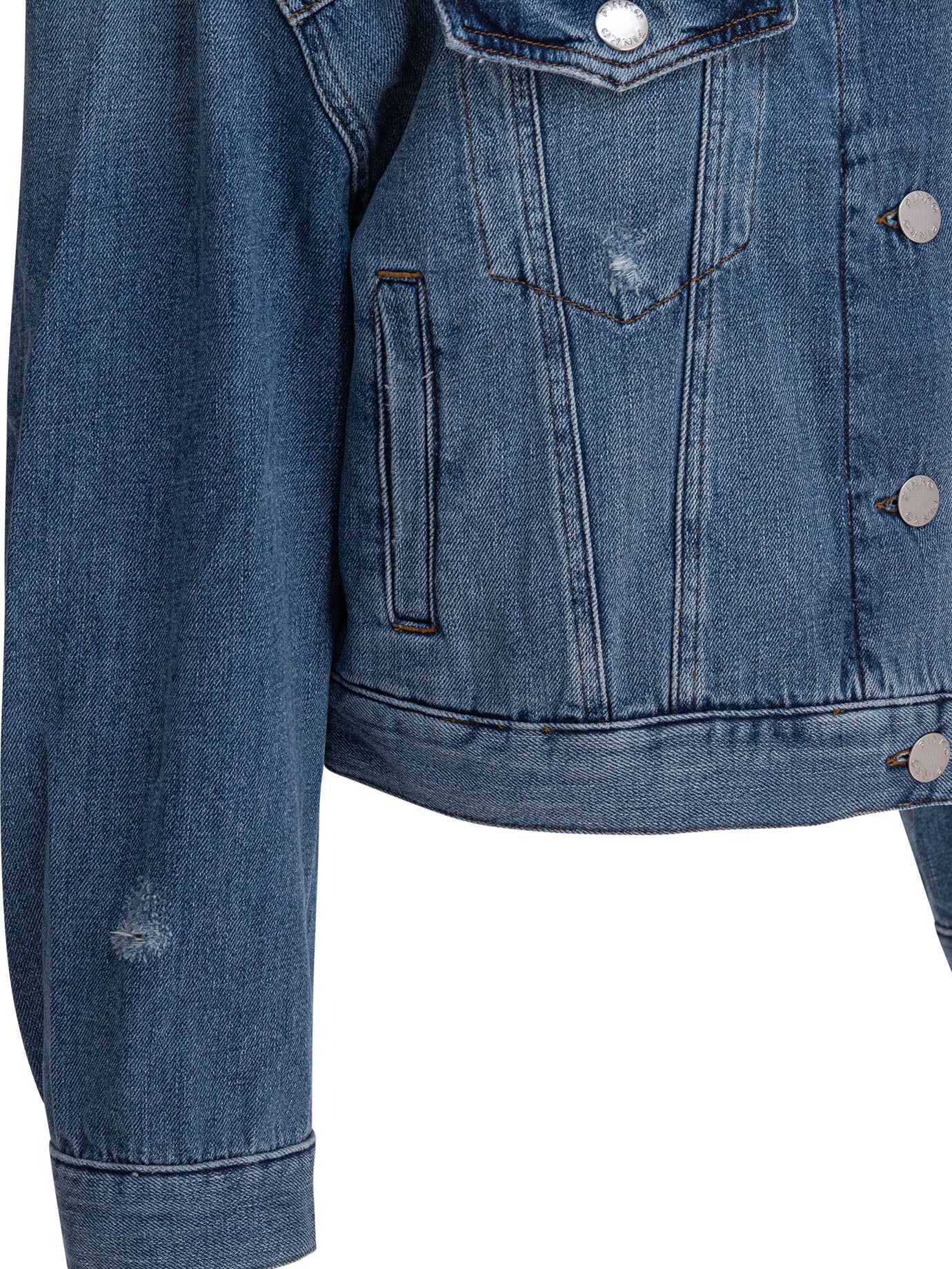 PINKO Gaborone Crop Fit Denim Jacket - Image 4