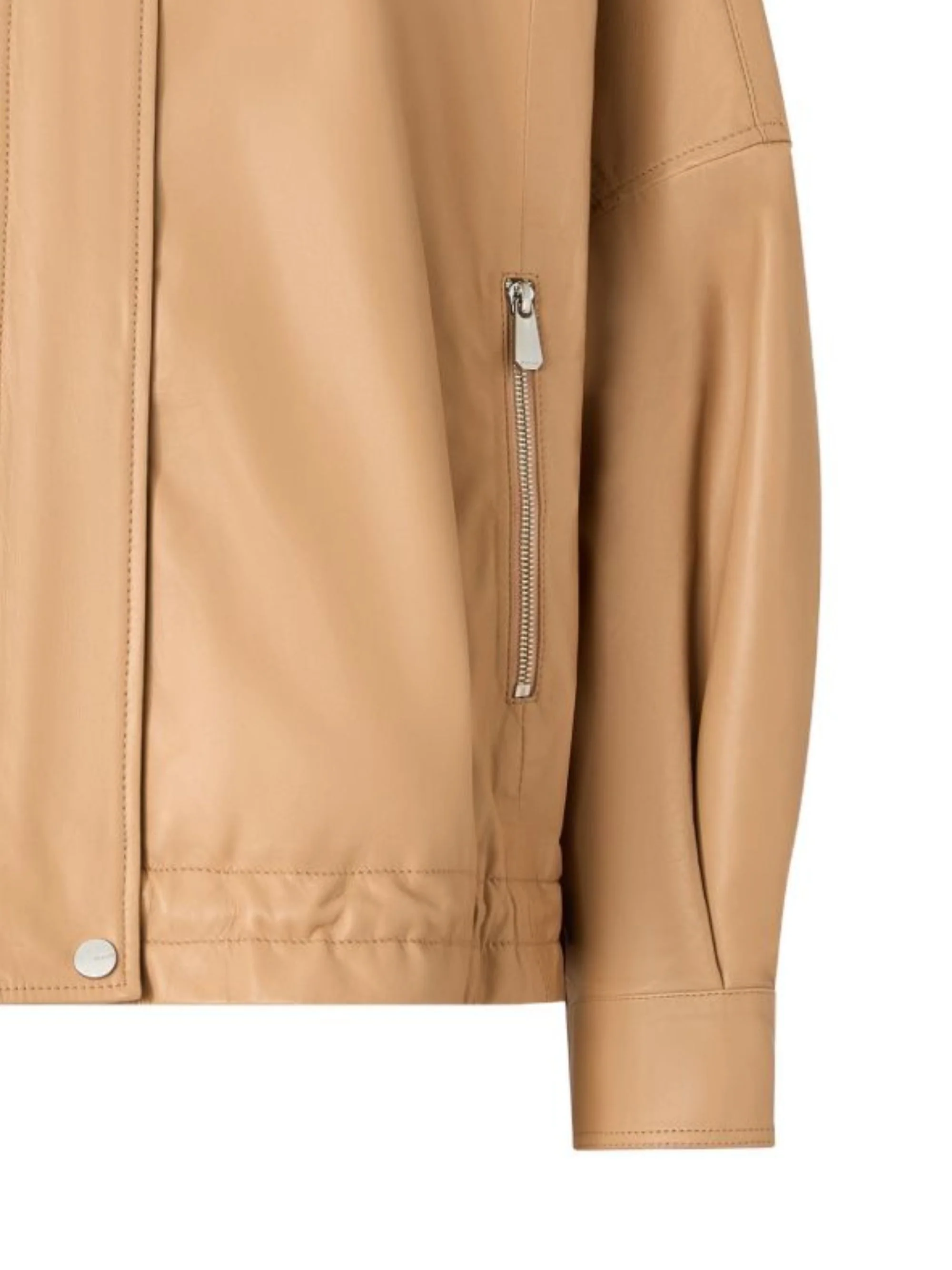 Pinko Jacket 'high Collar Jacket with Side Zip Pockets' in Leather Women - Image 4