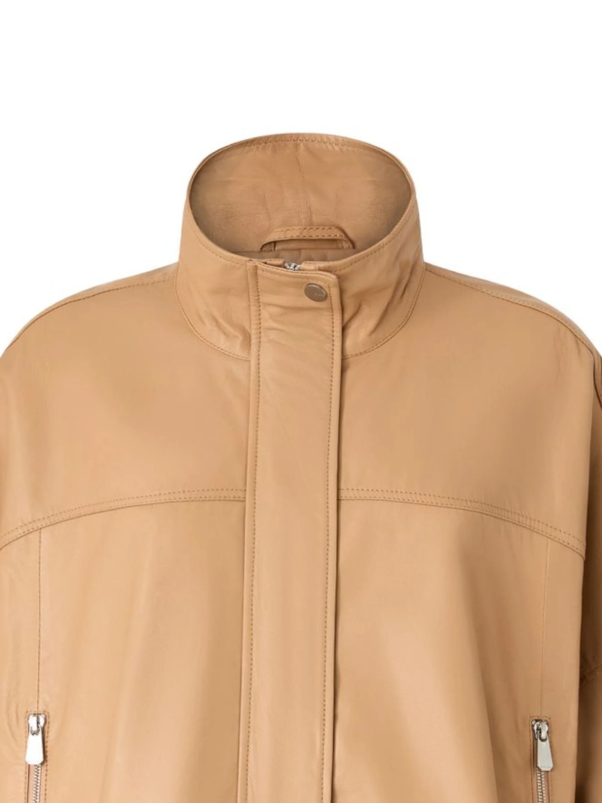 Pinko Jacket 'high Collar Jacket with Side Zip Pockets' in Leather Women - Image 7