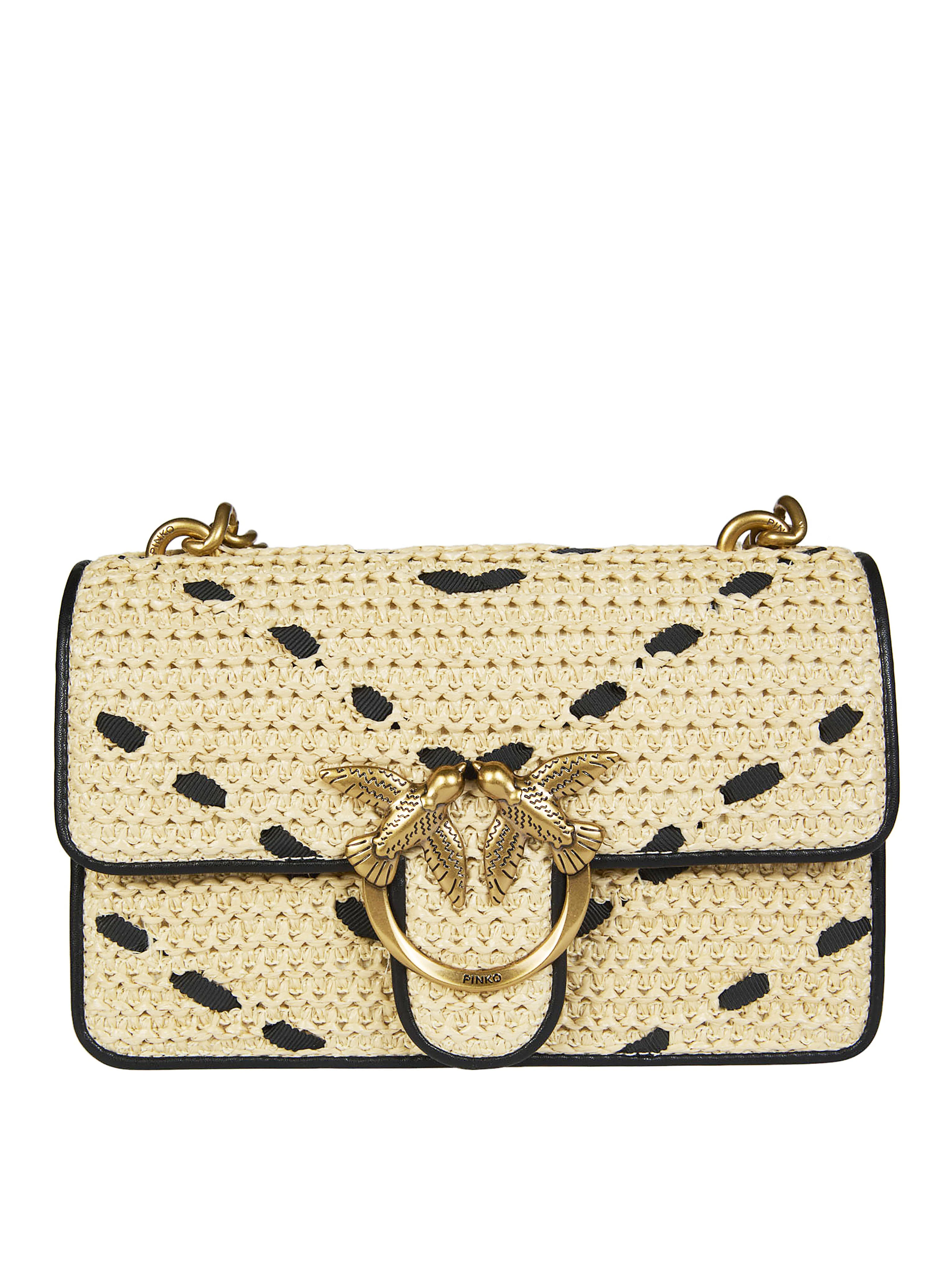 Pinko Mini Light Rafia Bag
