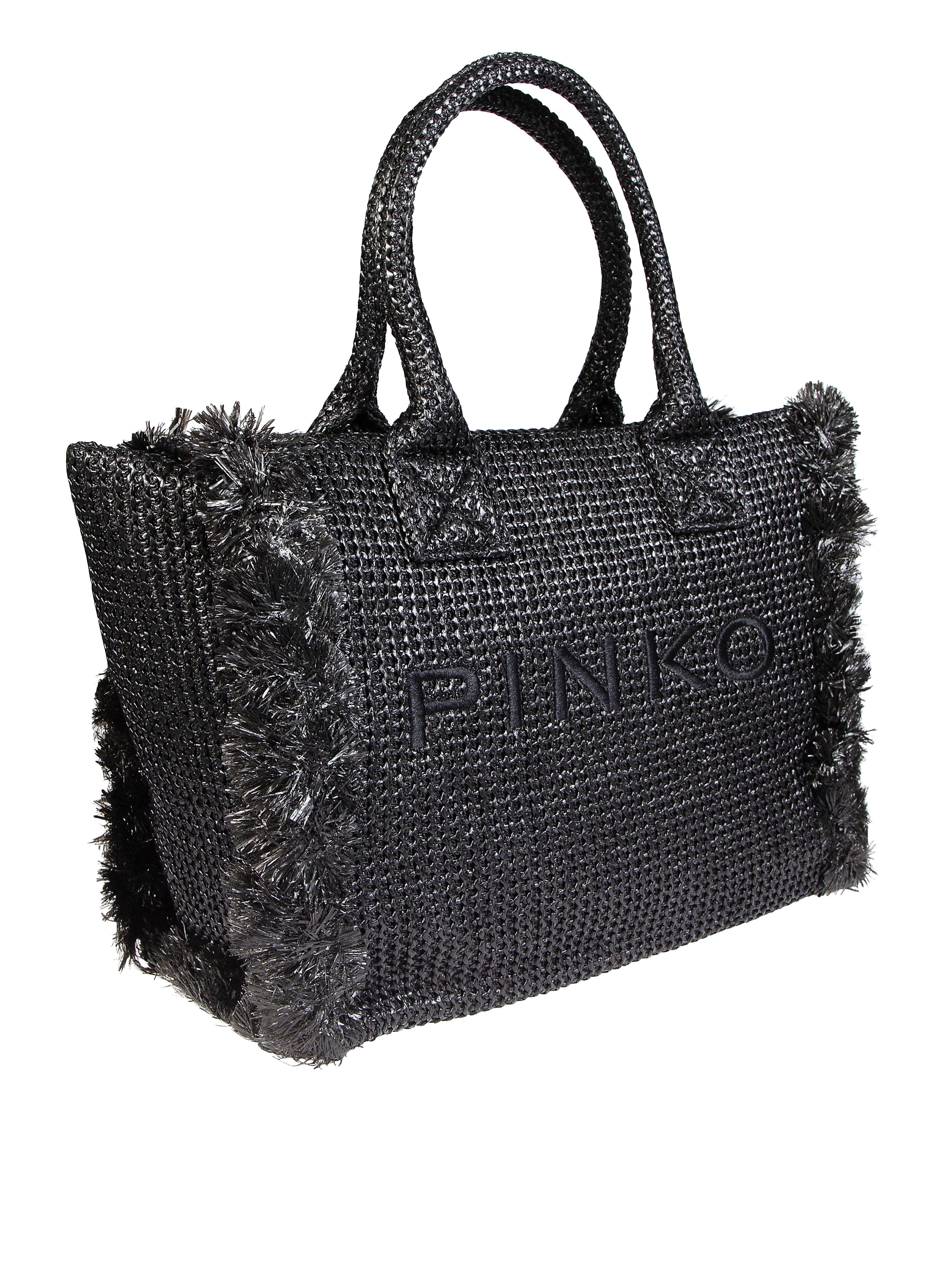 Pinko Mini Raffia Shoulder Bag - Image 2