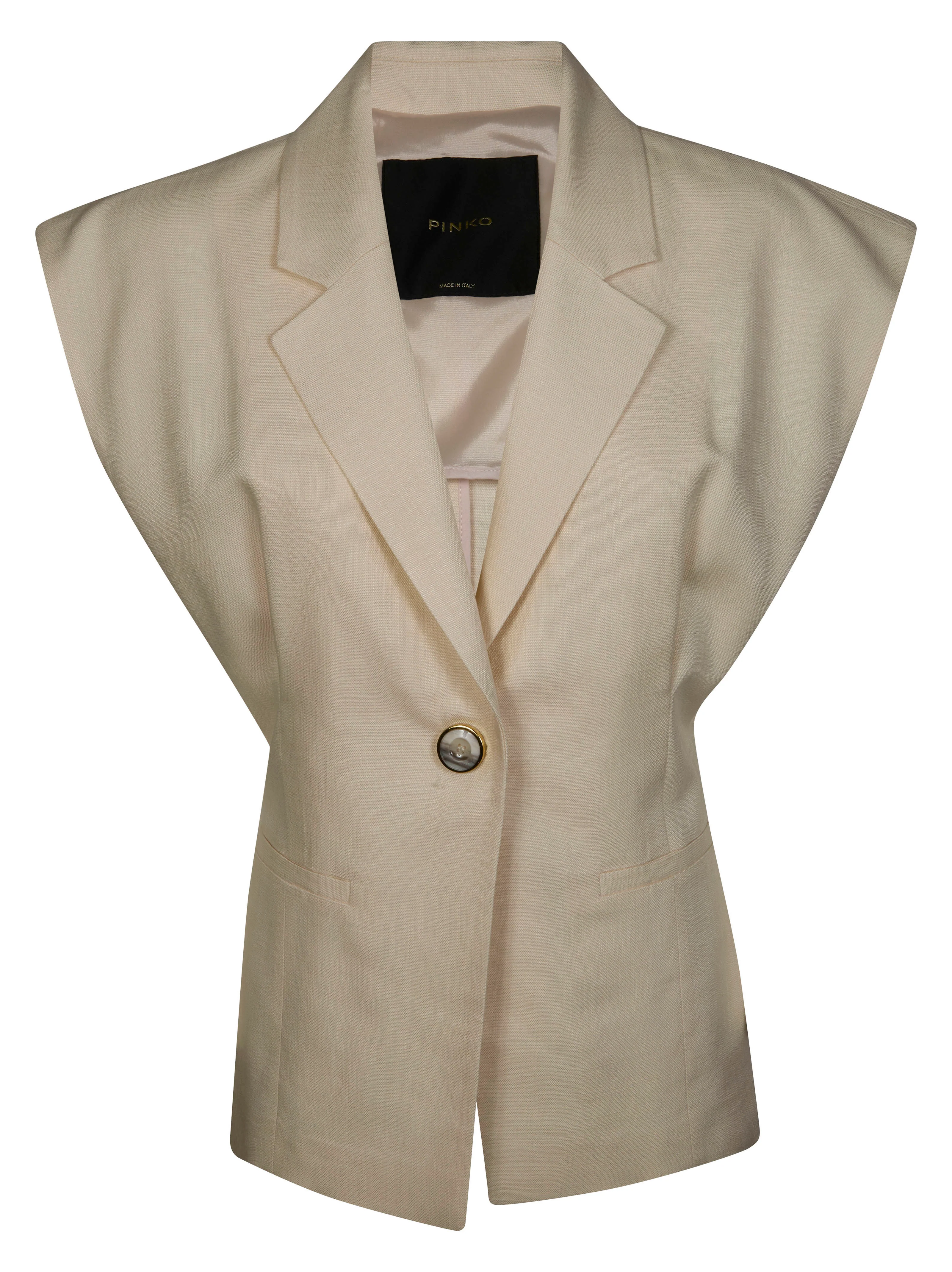 Pinko Sleeveless Rustic-effect Jacket