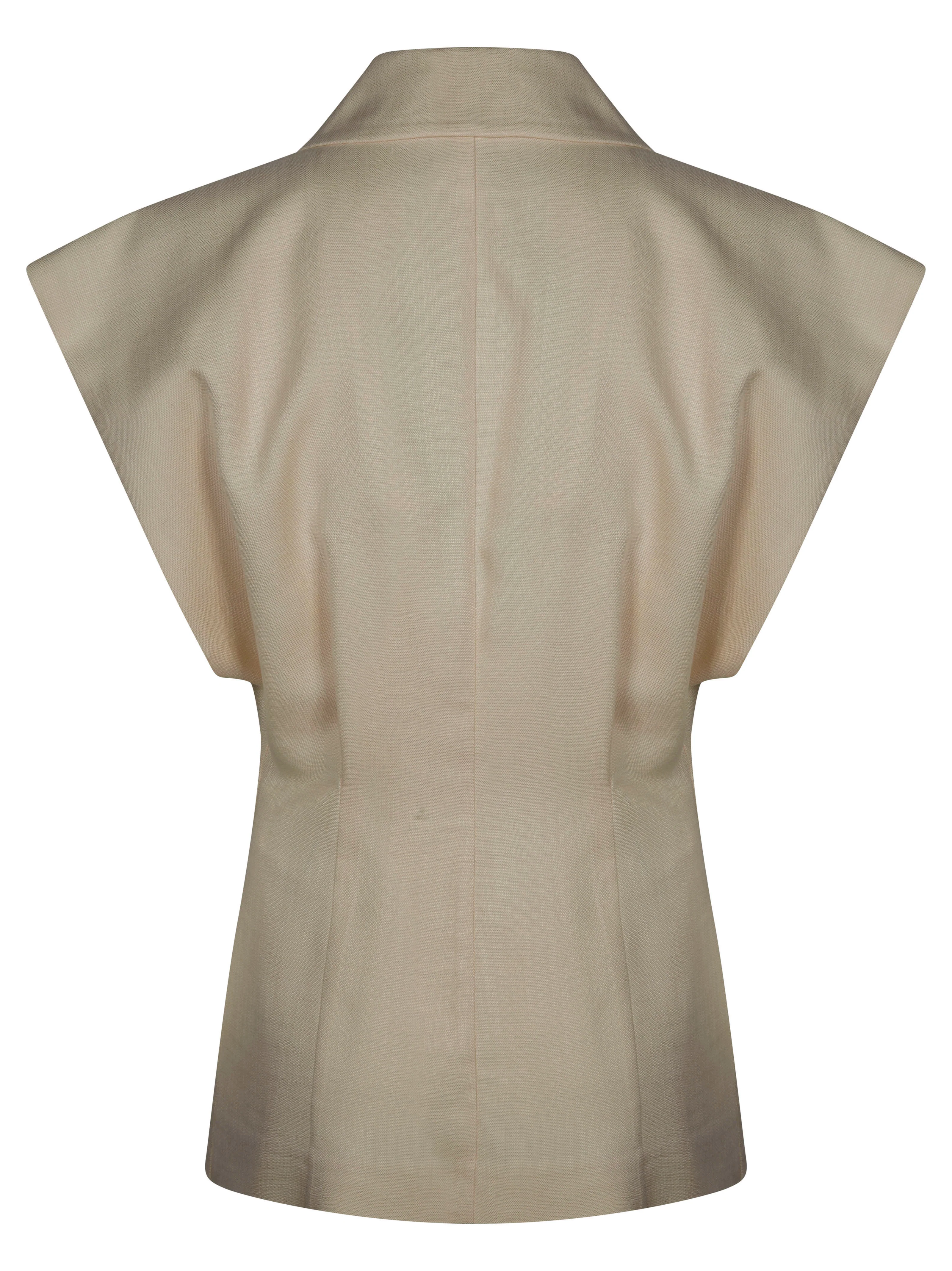 Pinko Sleeveless Rustic-effect Jacket - Image 2