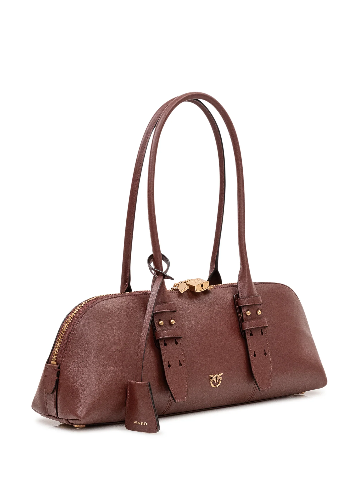 Pinko Stylish Bowling Handbaguette with Handles and Zip - Image 2