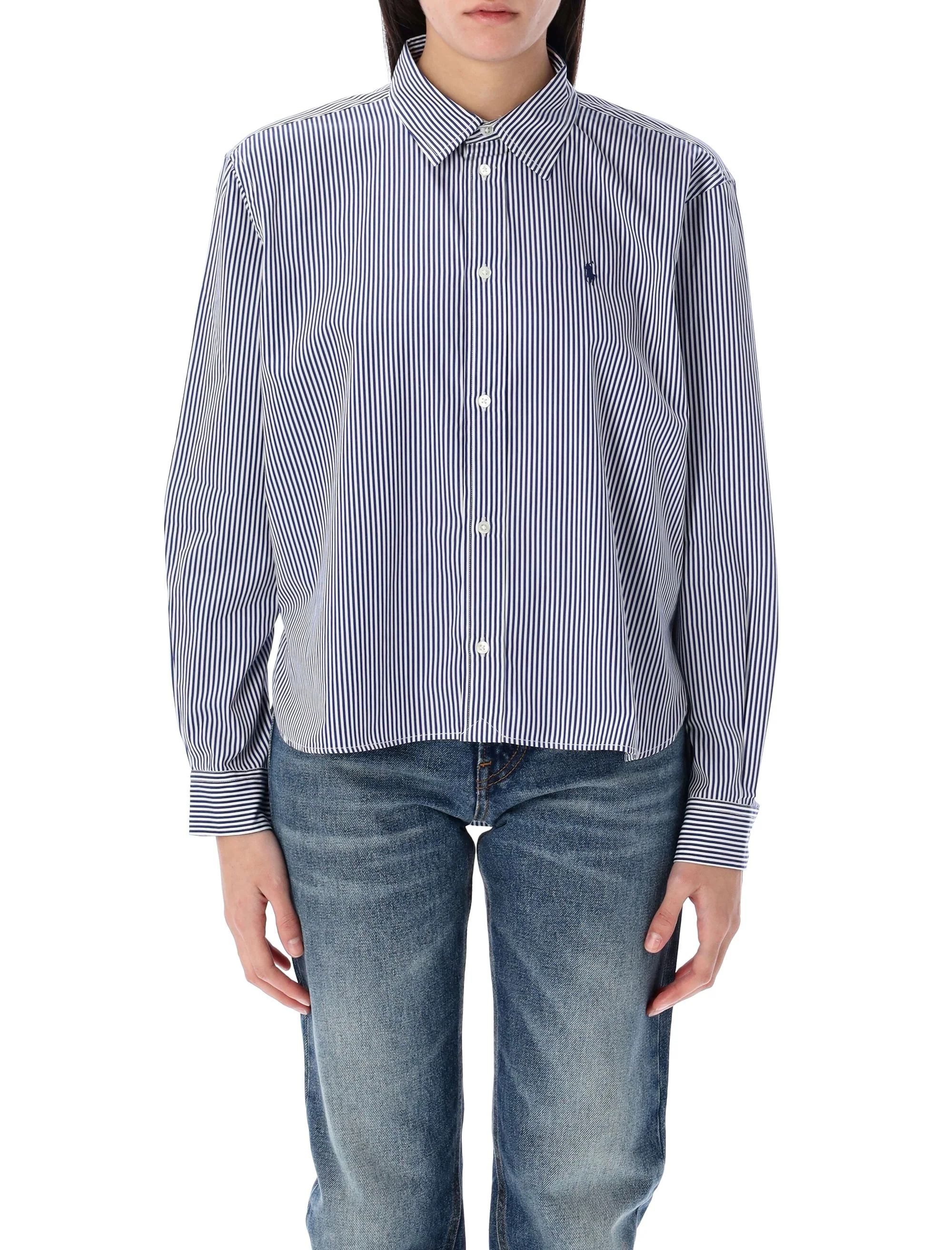 Polo Ralph Lauren Boxy Cotton Shirt with Oversized Proportions - Women's Size S