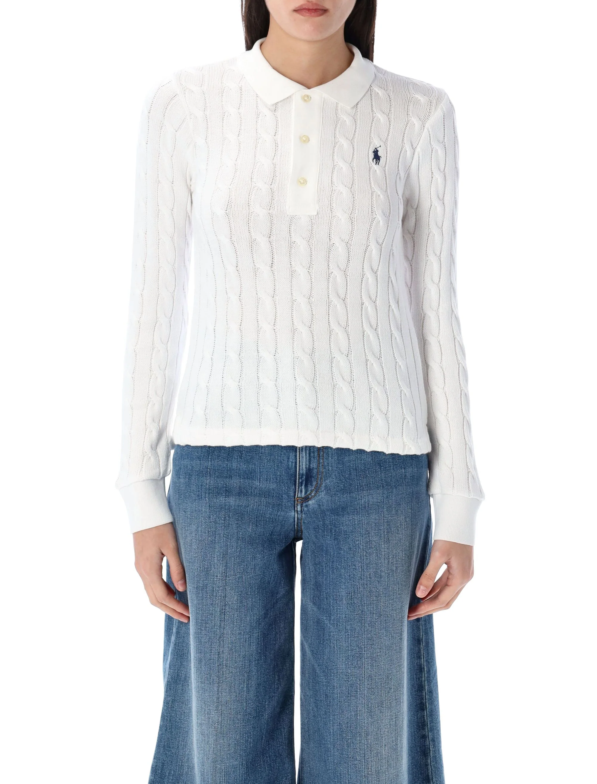 Polo Ralph Lauren Cable-knit Polo Top