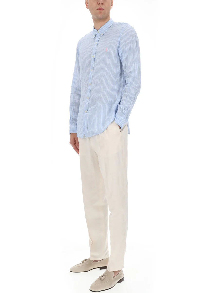 Polo Ralph Lauren Classic Logo Linen Shirt - Size L - Image 2