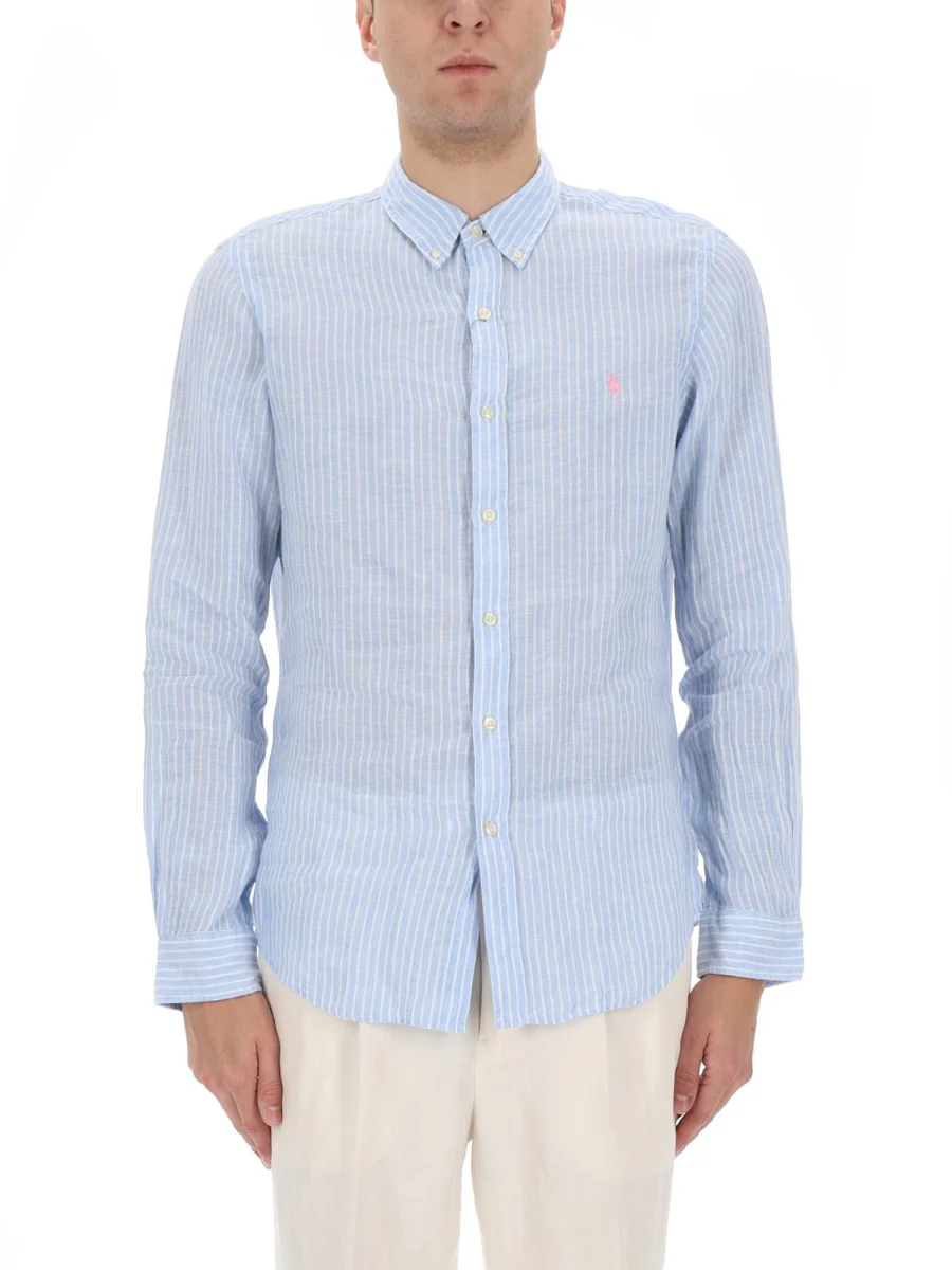 Polo Ralph Lauren Classic Logo Linen Shirt - Size L - Image 4