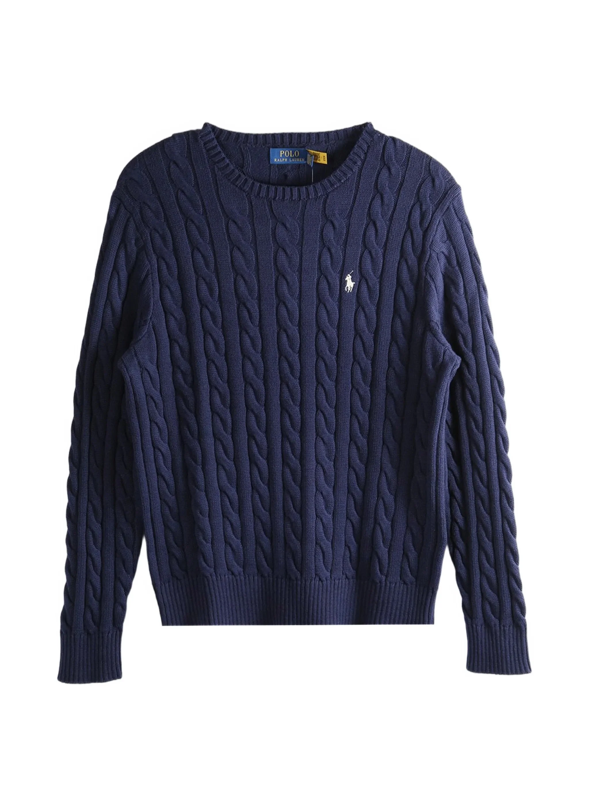 Polo Ralph Lauren Classic Ribbed Neck Long Sleeve Sweater - Size M