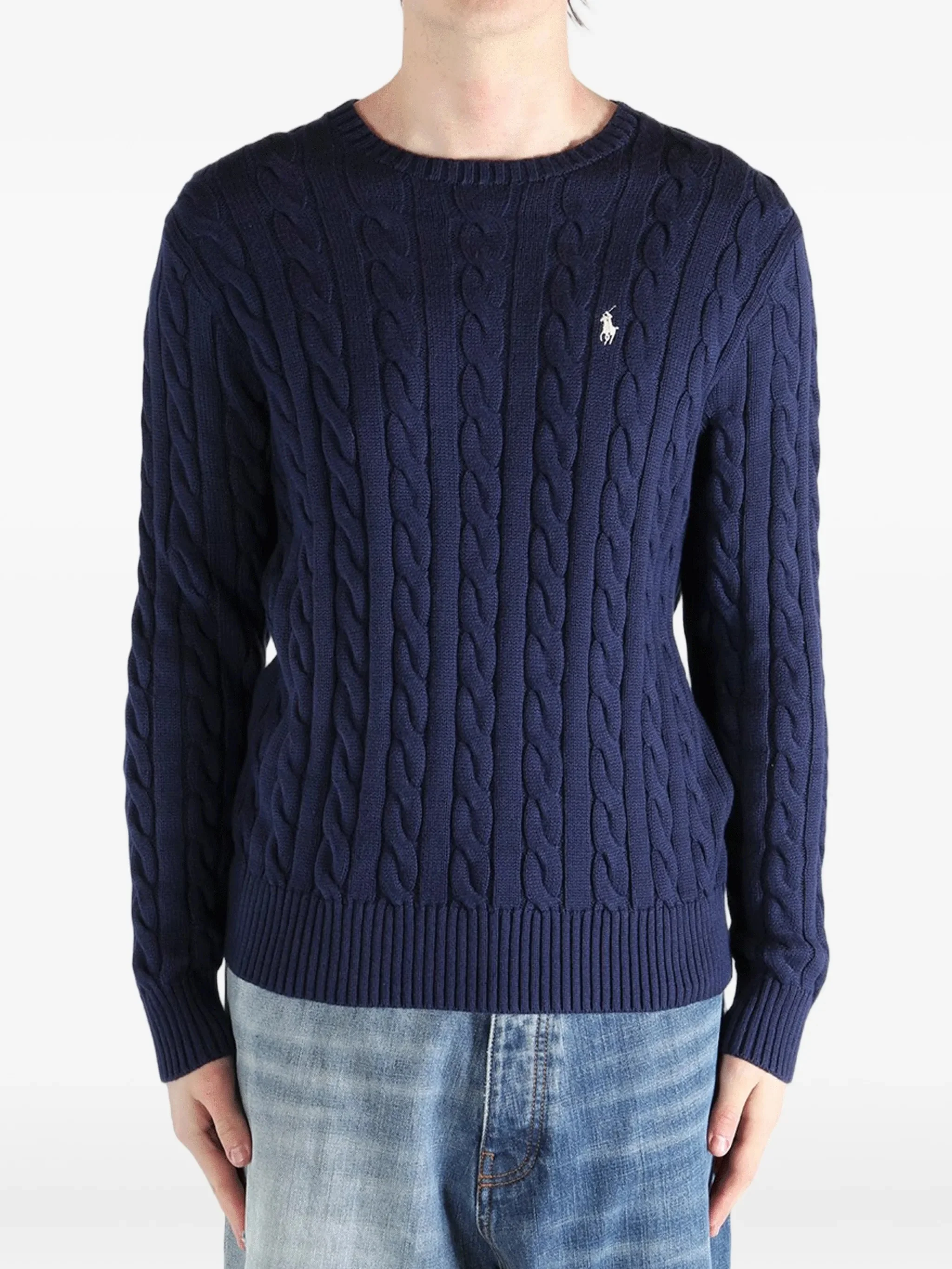 Polo Ralph Lauren Classic Ribbed Neck Long Sleeve Sweater - Size M - Image 2