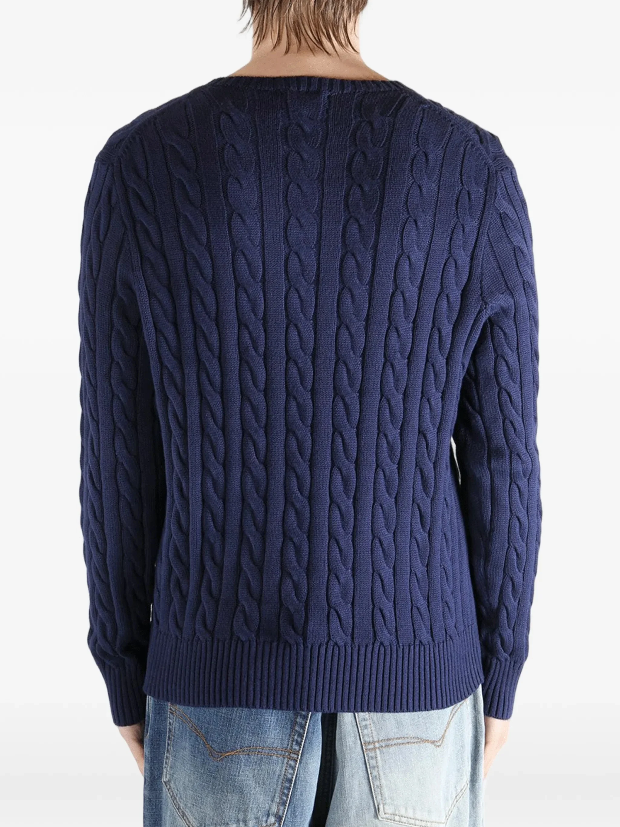 Polo Ralph Lauren Classic Ribbed Neck Long Sleeve Sweater - Size M - Image 4