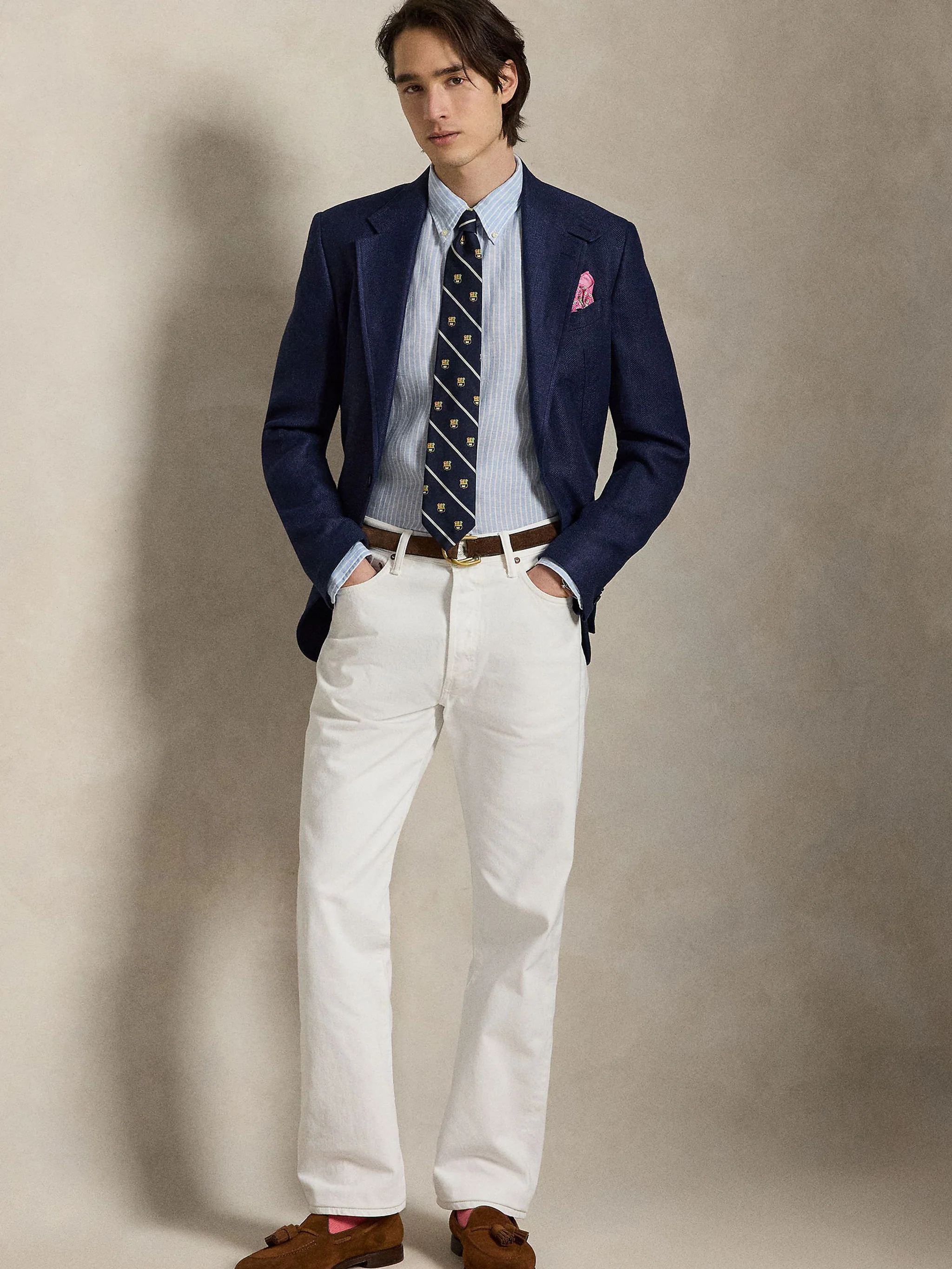 Polo Ralph Lauren Custom Fit Striped Linen Shirt for Men - Image 2