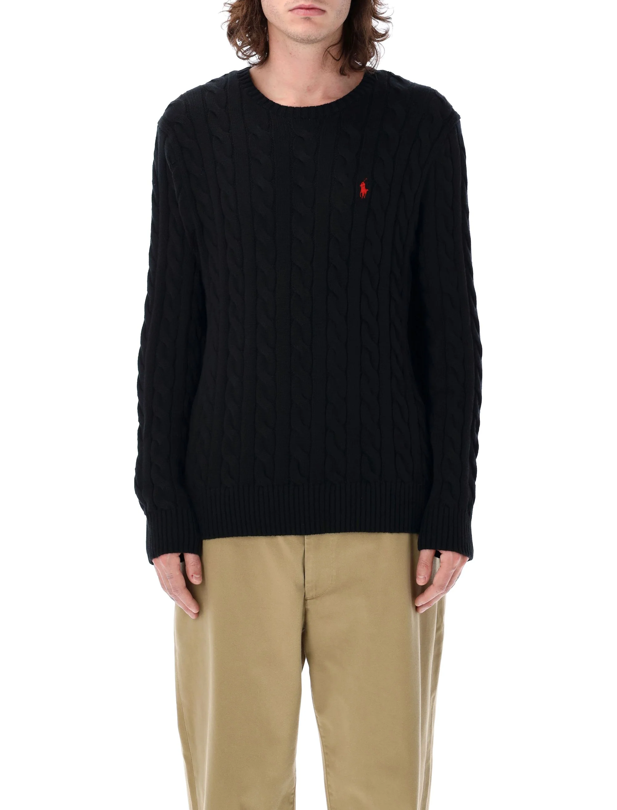 Polo Ralph Lauren Logo-embroidered Cable-knit Jumper