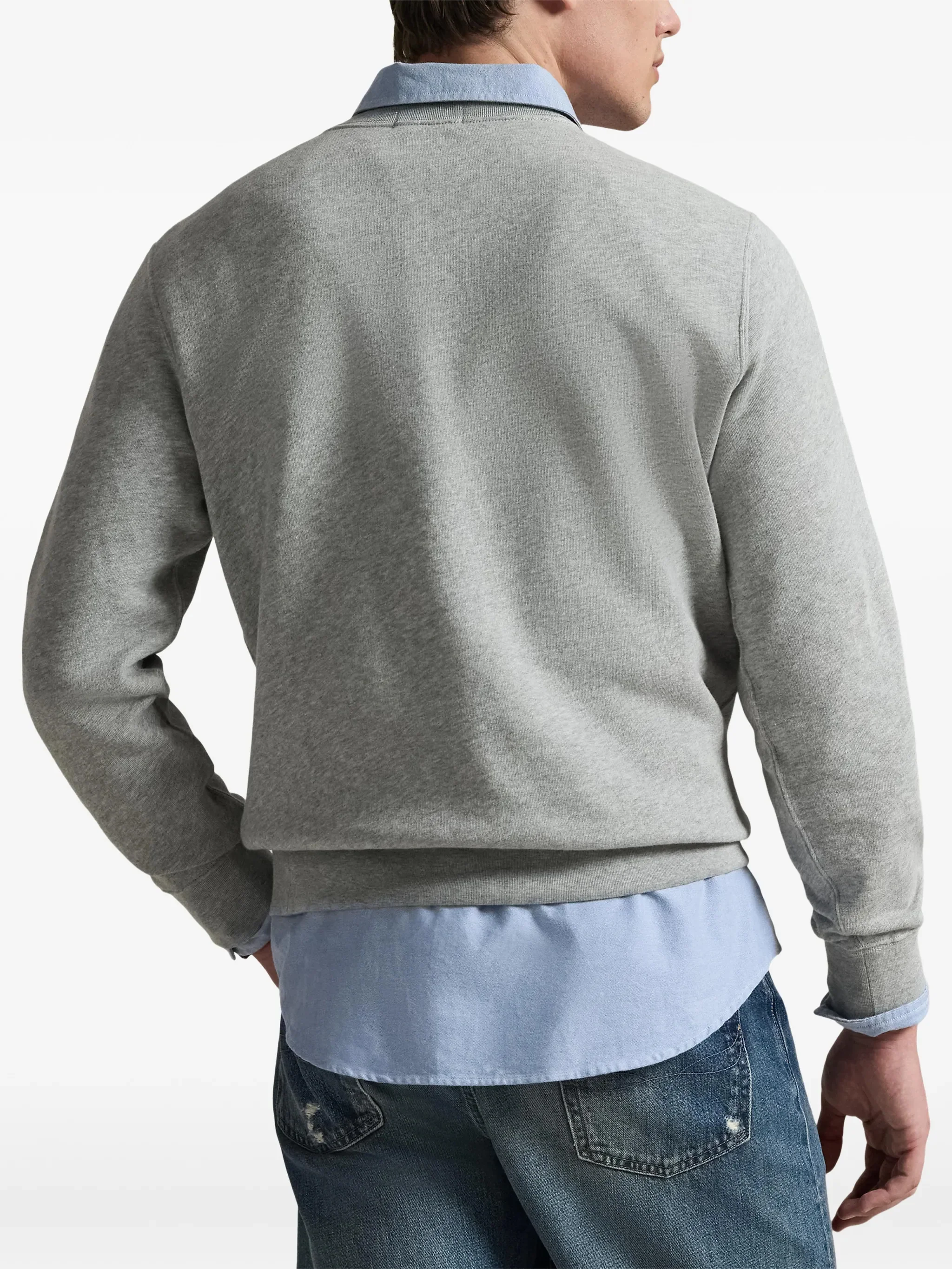 Polo Ralph Lauren Long Sleeve Rib-Knit V-Inset Sweater Size M - Image 3