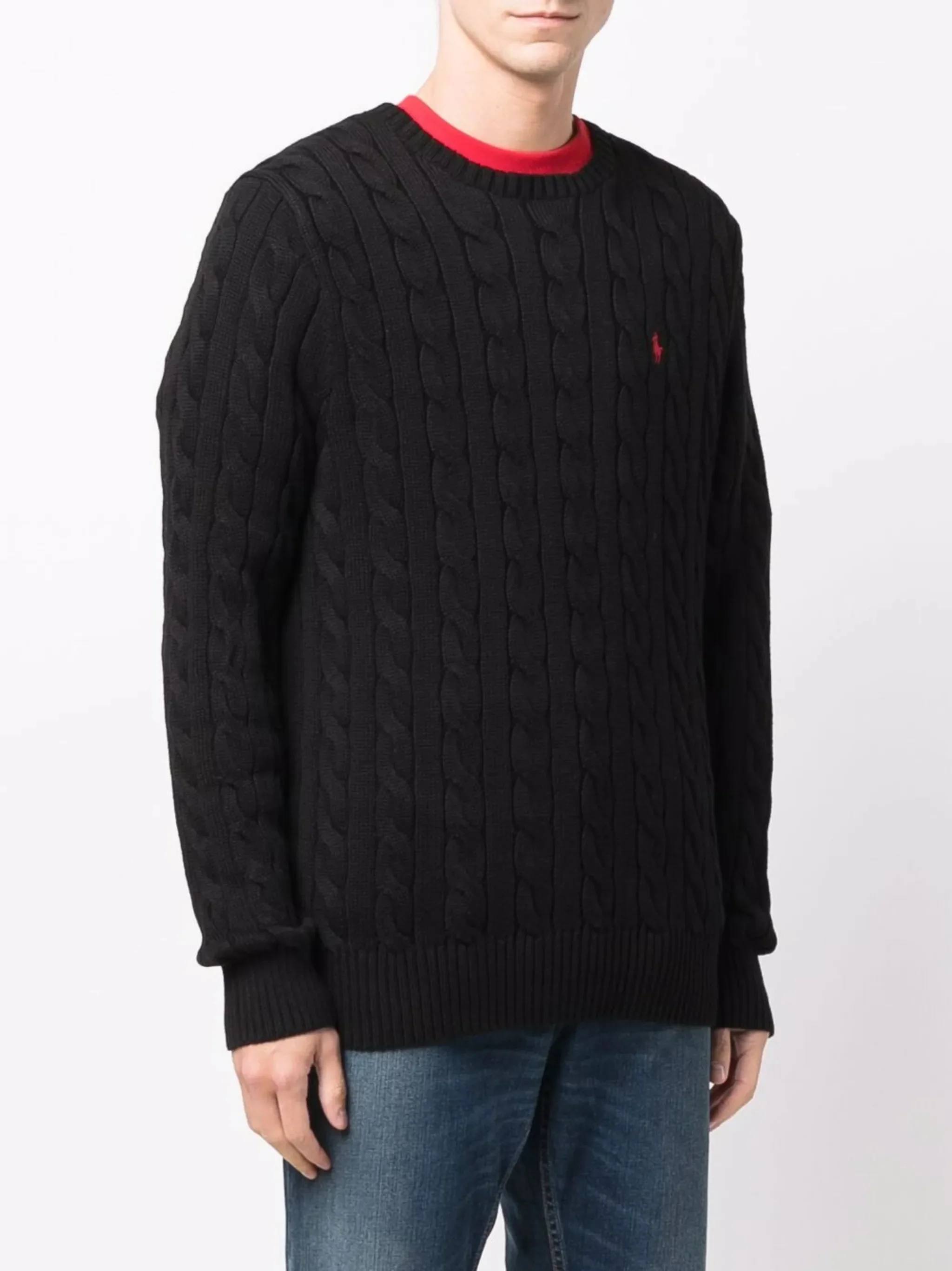 Polo Ralph Lauren Long Sleeve Ribbed Knit Sweater with Signature Embroidery - Size M - Image 3