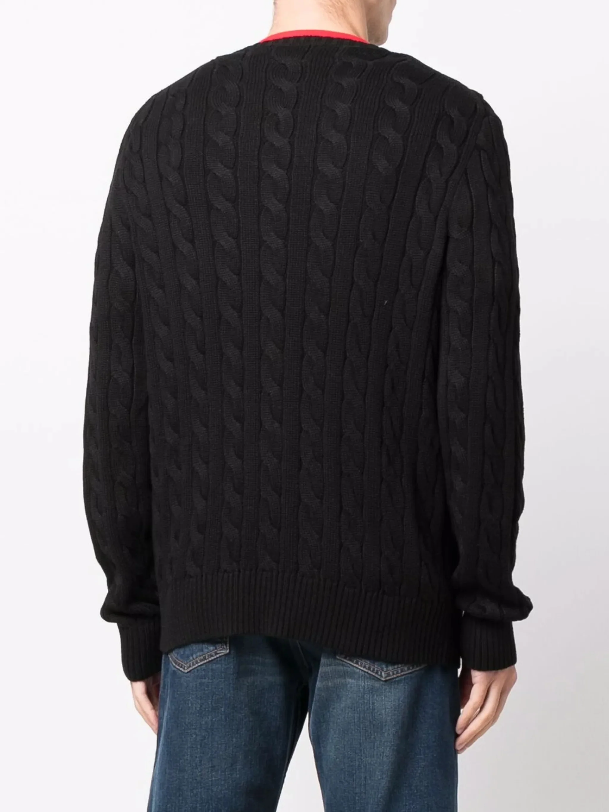 Polo Ralph Lauren Long Sleeve Ribbed Knit Sweater with Signature Embroidery - Size M - Image 4