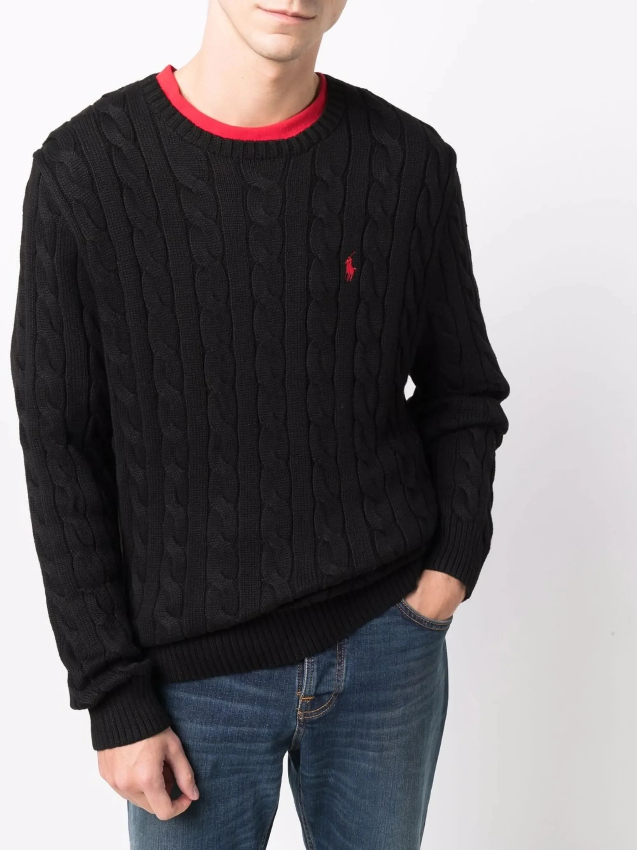 Polo Ralph Lauren Long Sleeve Ribbed Knit Sweater with Signature Embroidery - Size M - Image 5