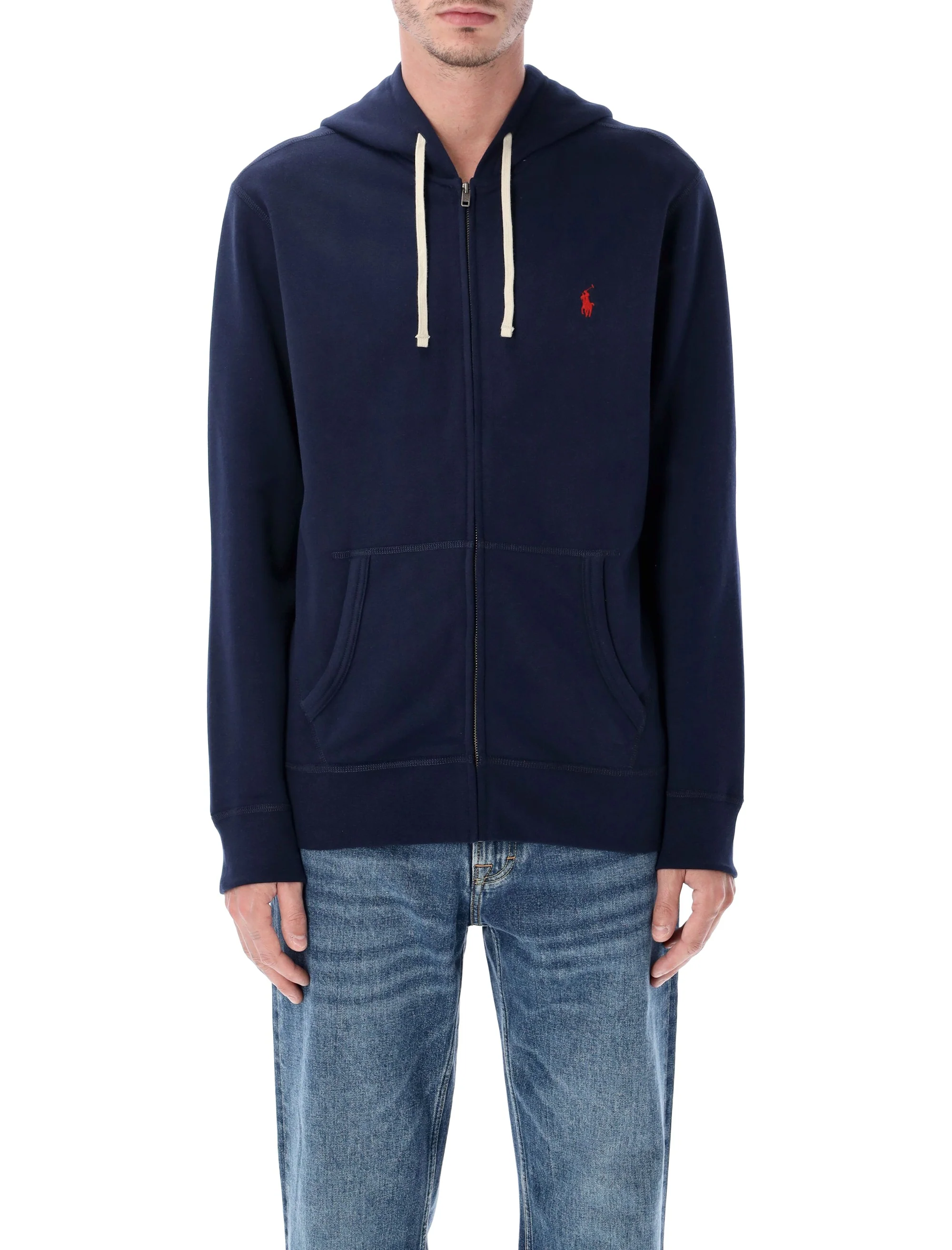 Polo Ralph Lauren Men's Zip Hoodie with Adjustable Drawstring Hood - Size L - Image 4