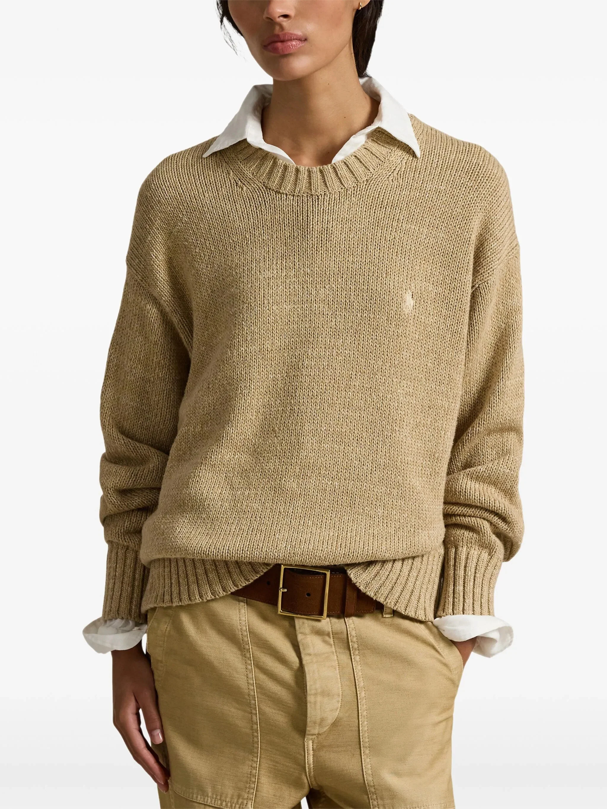 Polo Ralph Lauren Rib-Knit Crewneck Long Sleeve Sweater - Size S - Image 3