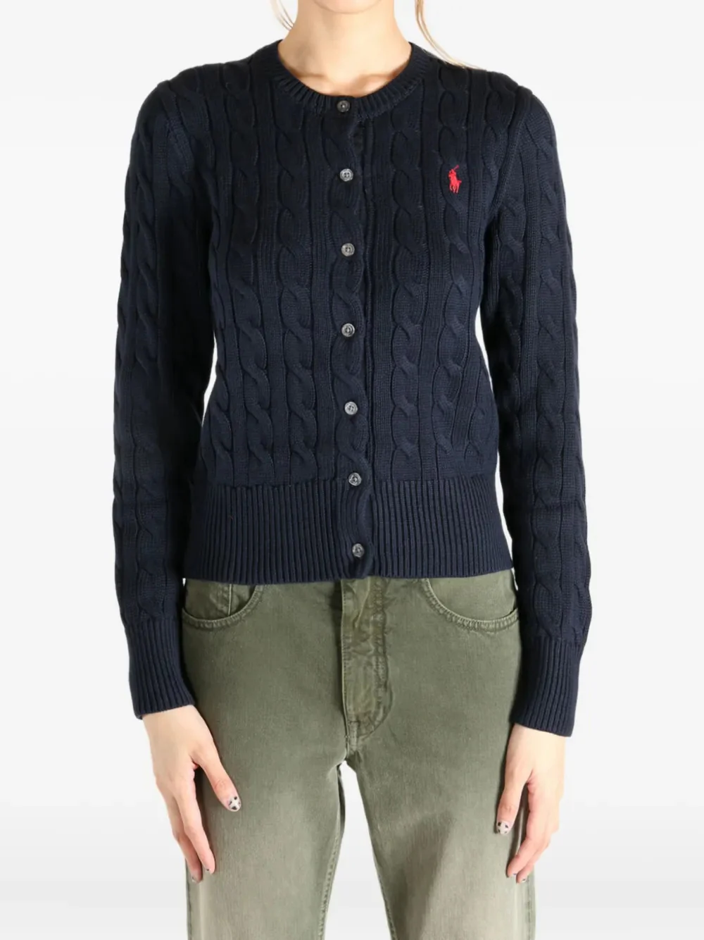 Polo Ralph Lauren Ribbed Button-Down Sweater with Exclusive Embroidery - Size S - Image 2