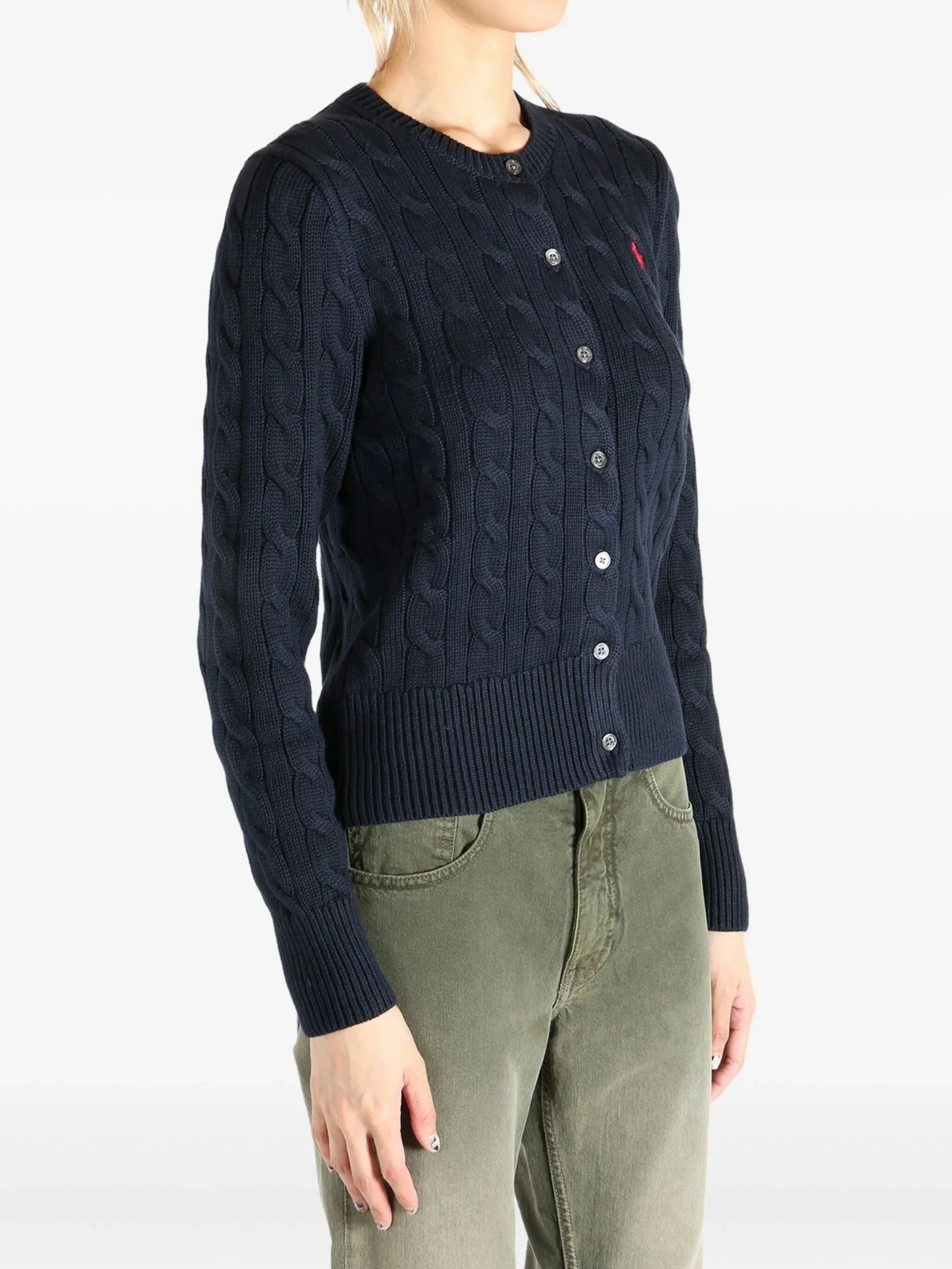 Polo Ralph Lauren Ribbed Button-Down Sweater with Exclusive Embroidery - Size S - Image 3