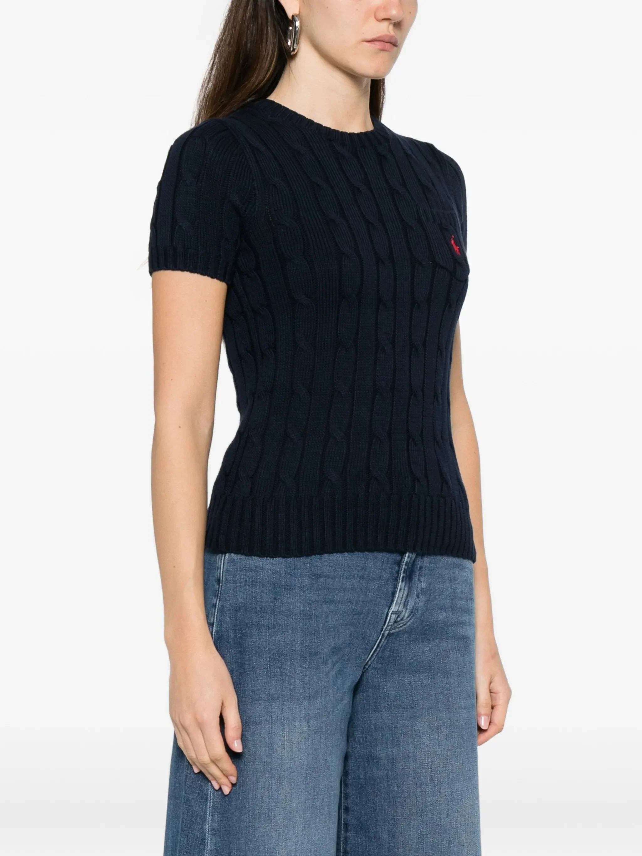 Polo Ralph Lauren Short Sleeve Ribbed Cuff Top in Size S - Image 3