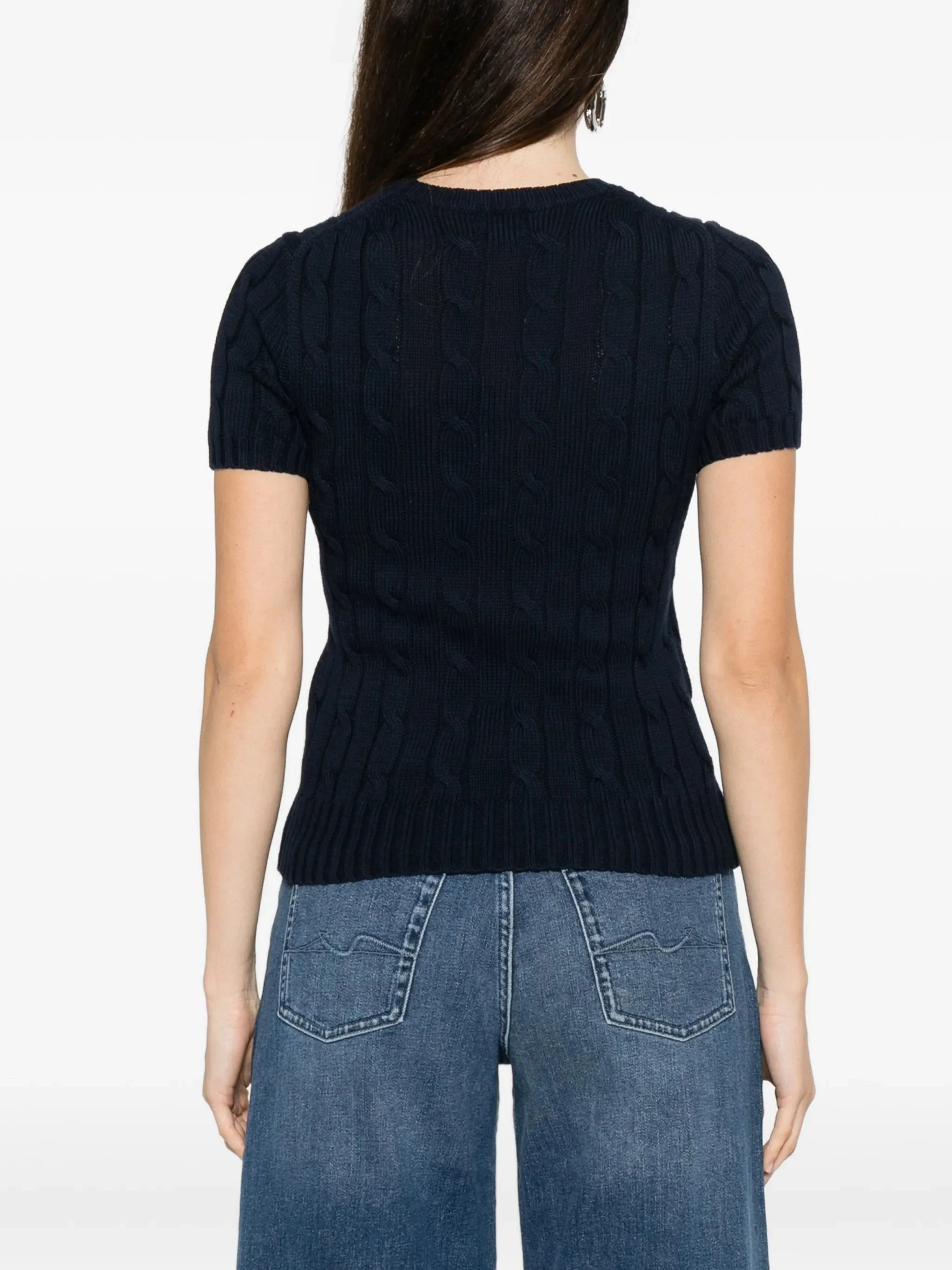 Polo Ralph Lauren Short Sleeve Ribbed Cuff Top in Size S - Image 4