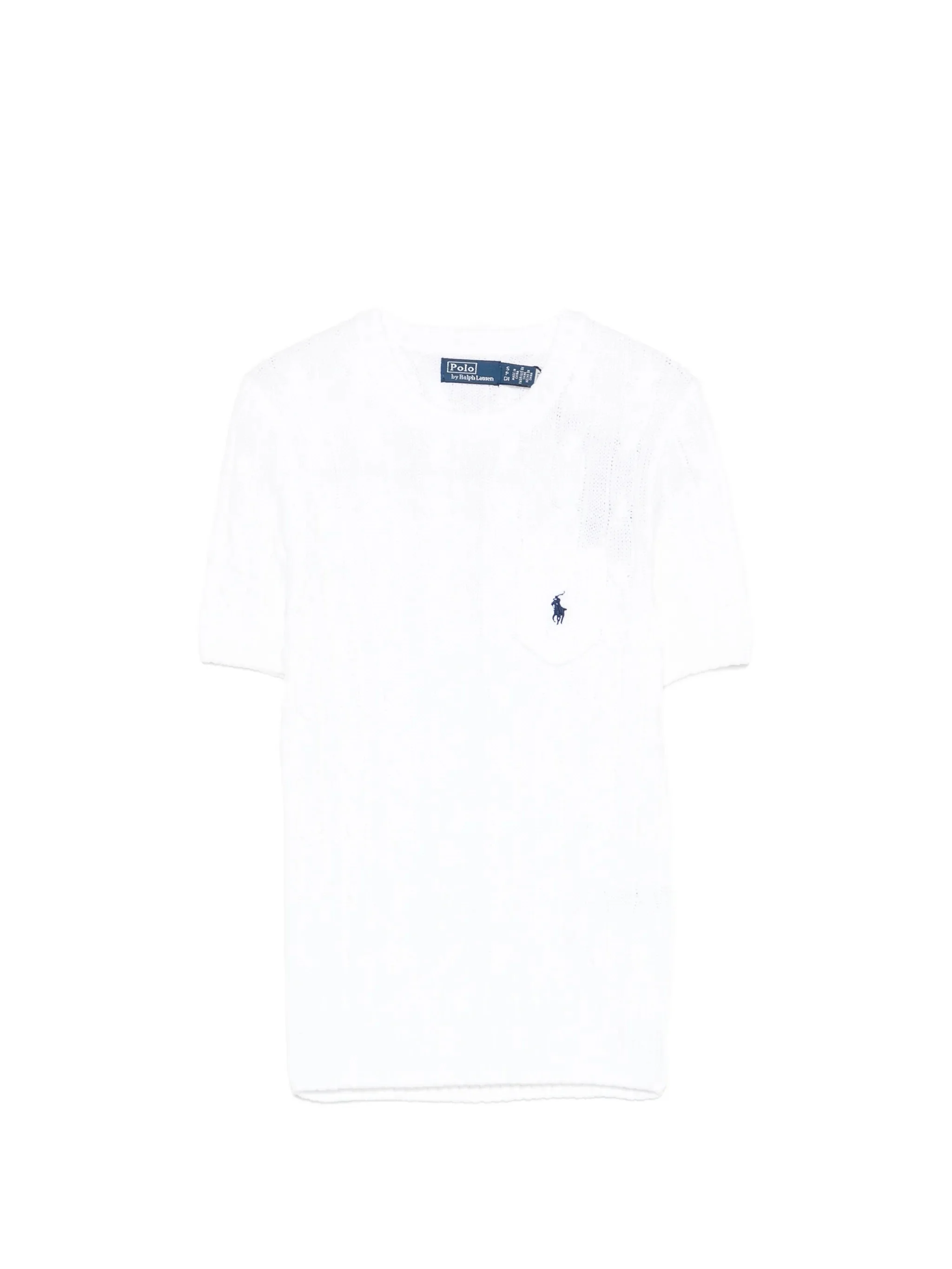 Polo Ralph Lauren Short Sleeve Ribbed Cuff Top with Patch Pocket - Size S